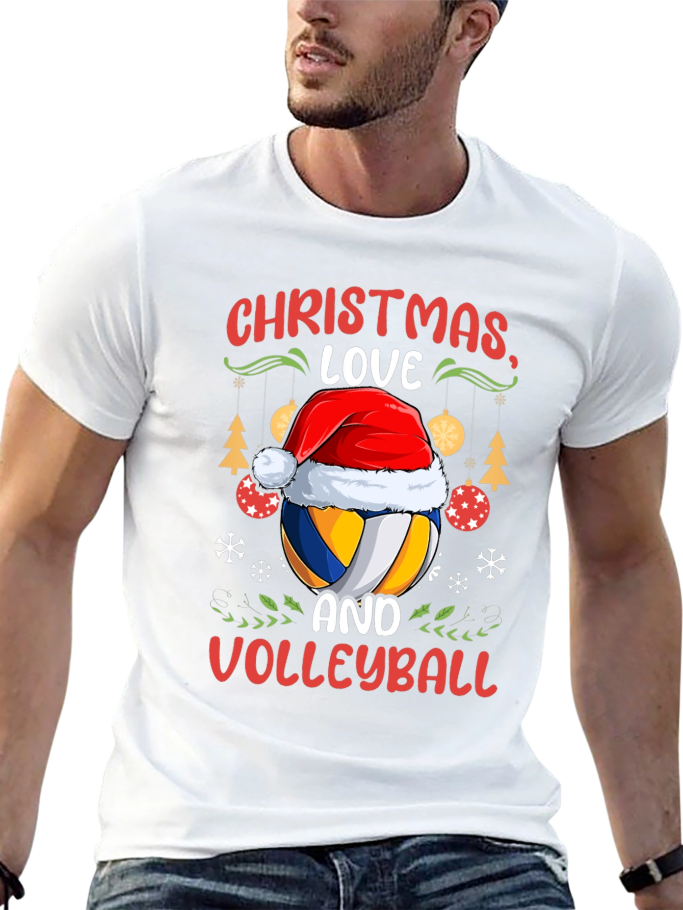 Christmas Love Volleyball Graphic Tee