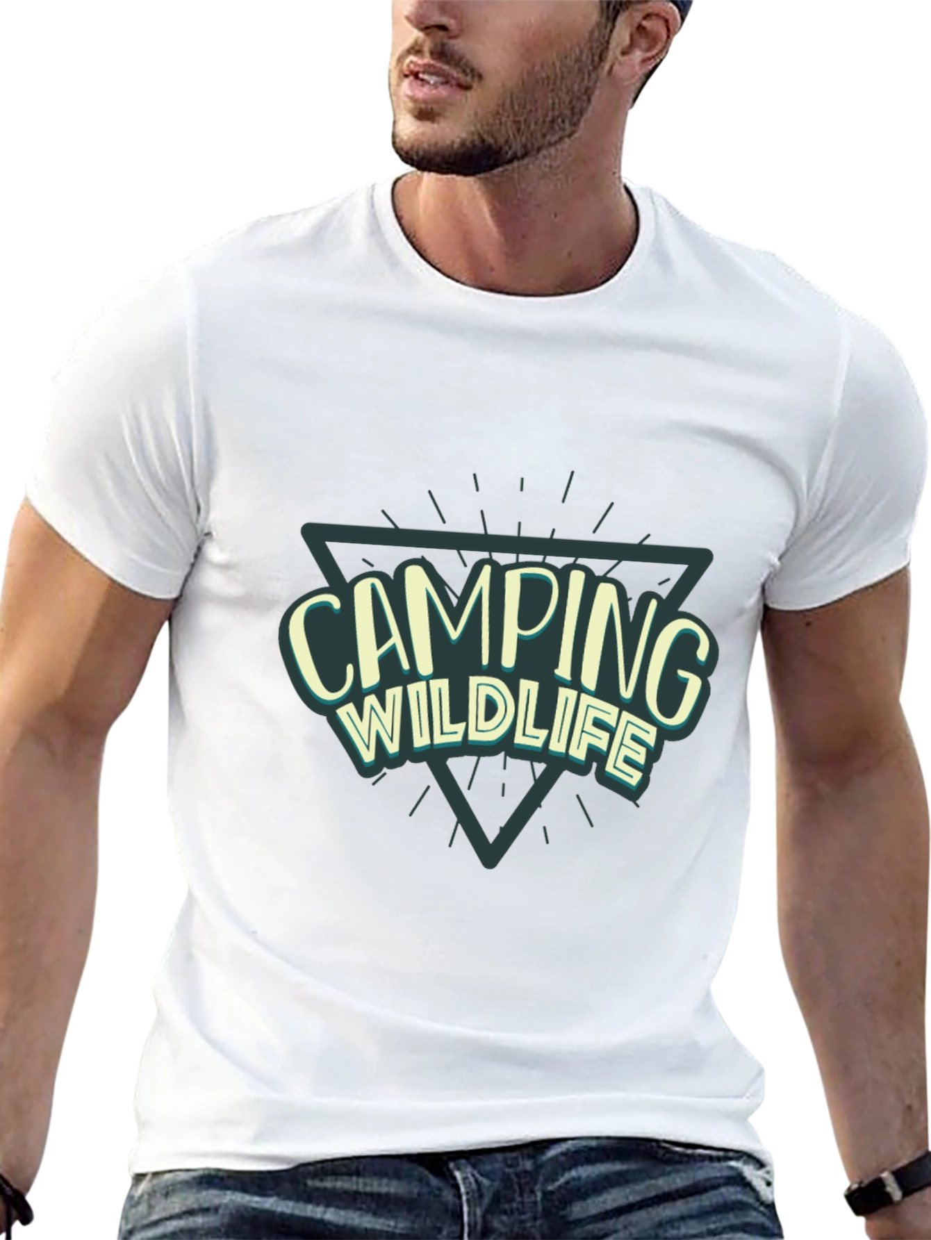 Camping Wildlife Graphic Tee - Black