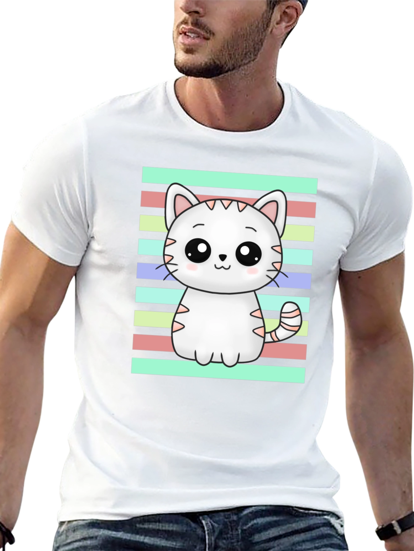 Cute Cartoon Cat T-Shirt