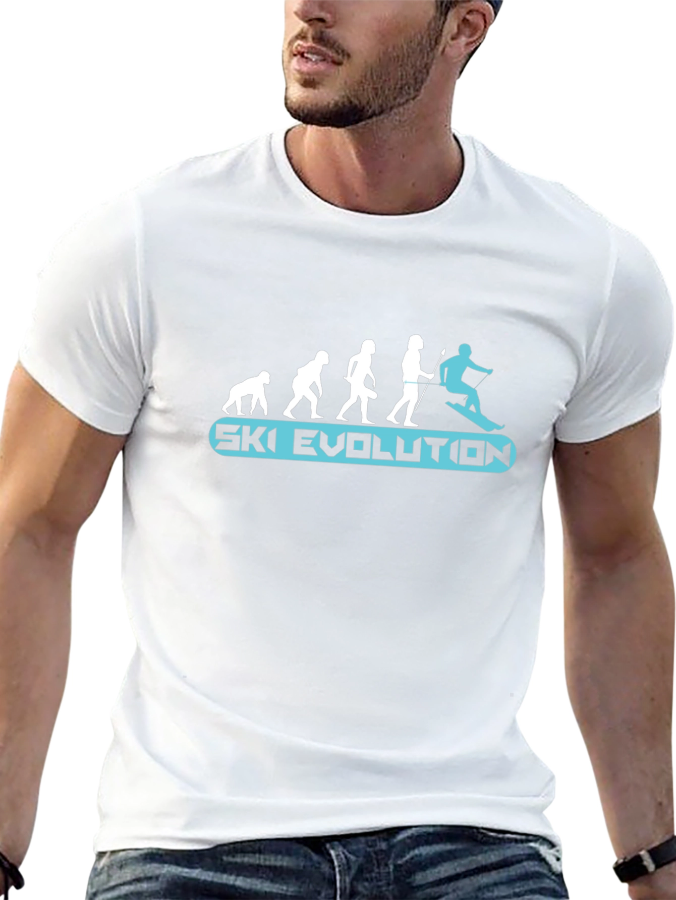 Ski Evolution T-Shirt: Funny Skiing Gift for Skiers