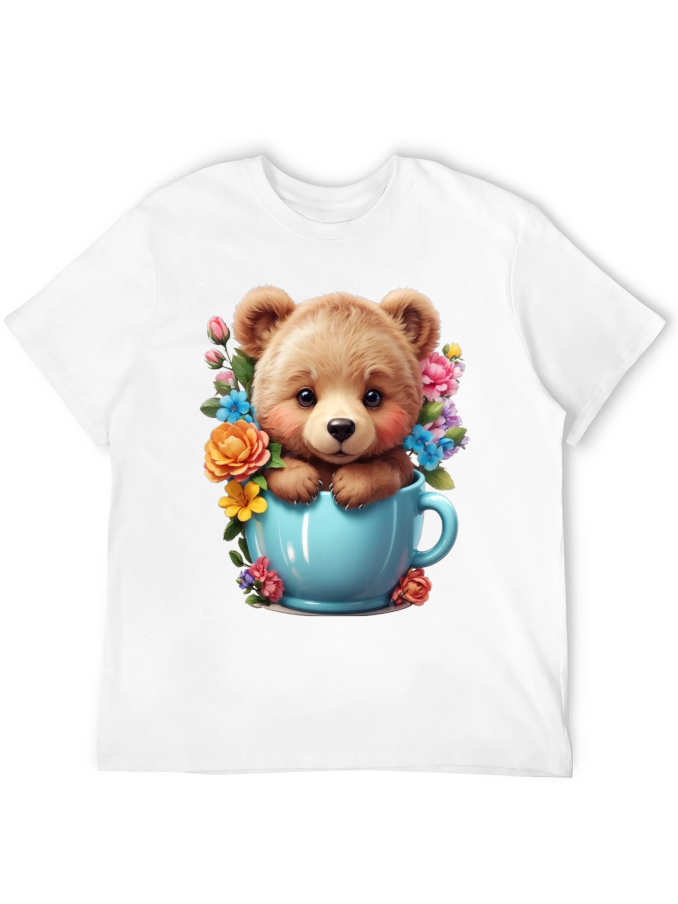 Cute Teddy Bear in Teacup T-Shirt