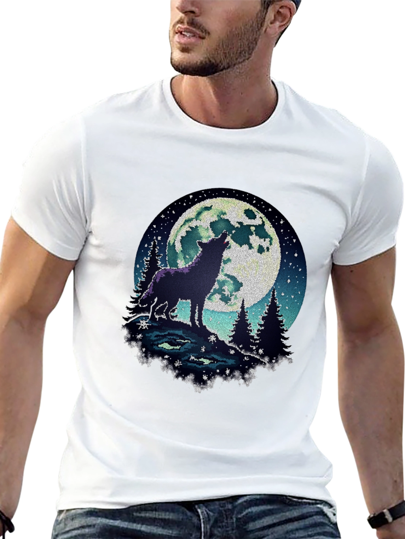 Wolf Moon T-Shirt - Mens Graphic Tee