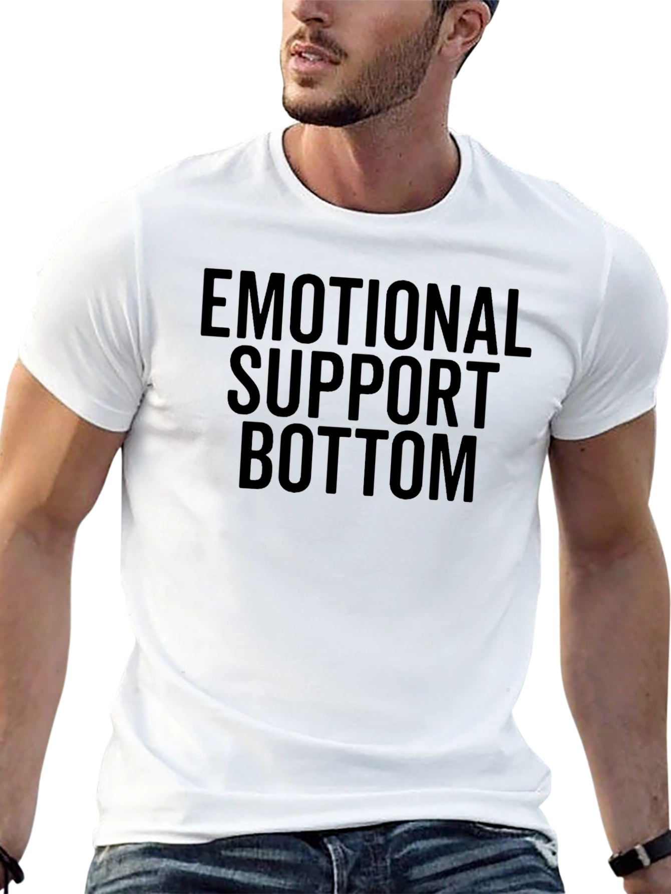 Emotional Support Bottom Graphic T-Shirt