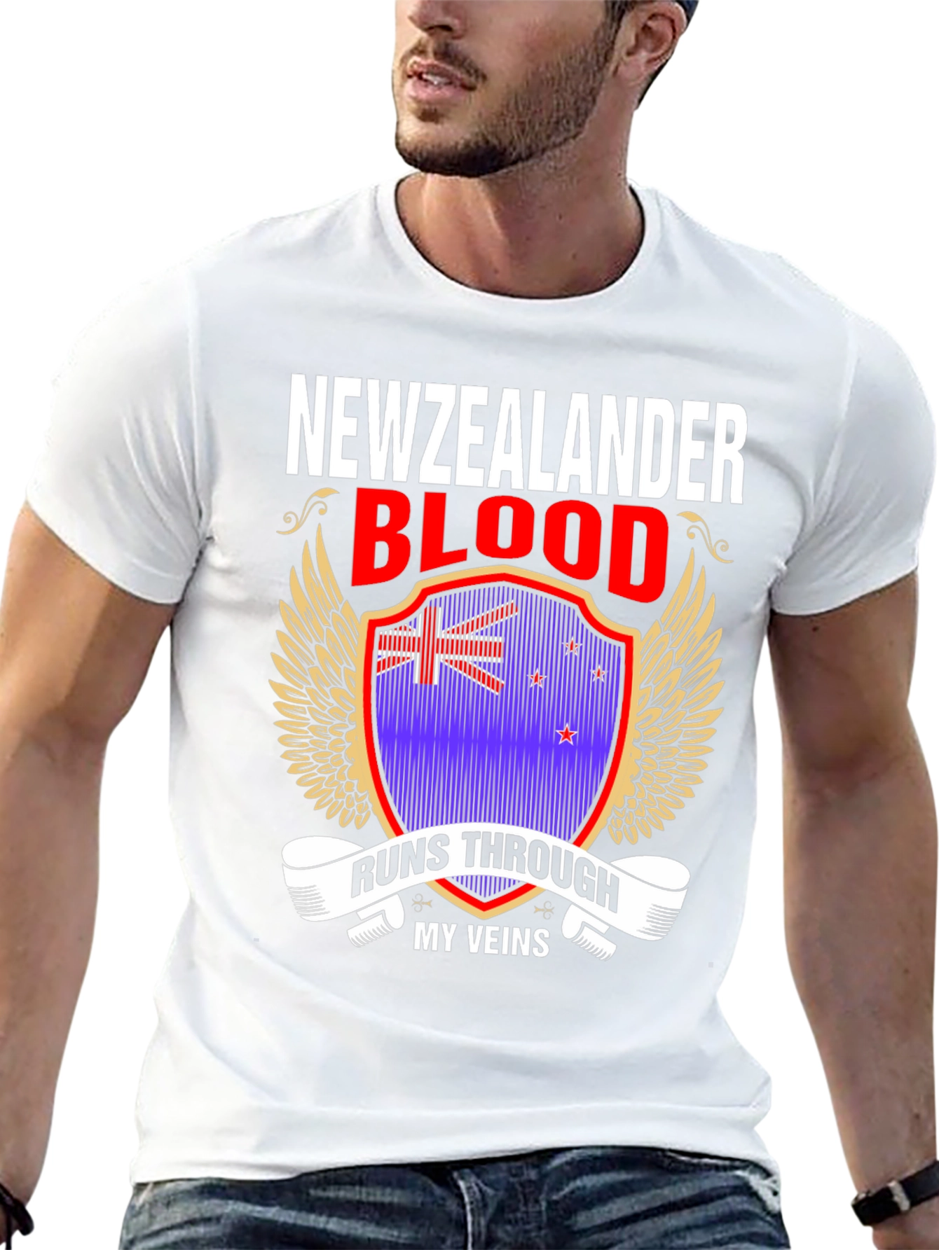 New Zealander Blood Runs Through My Veins T-Shirt