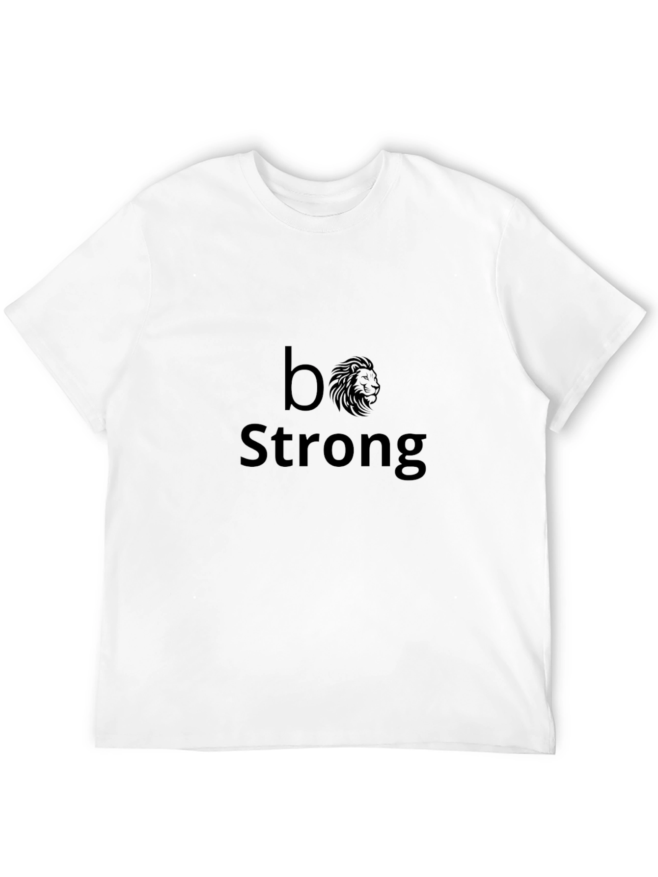 Be Strong Lion Graphic Tee - Black
