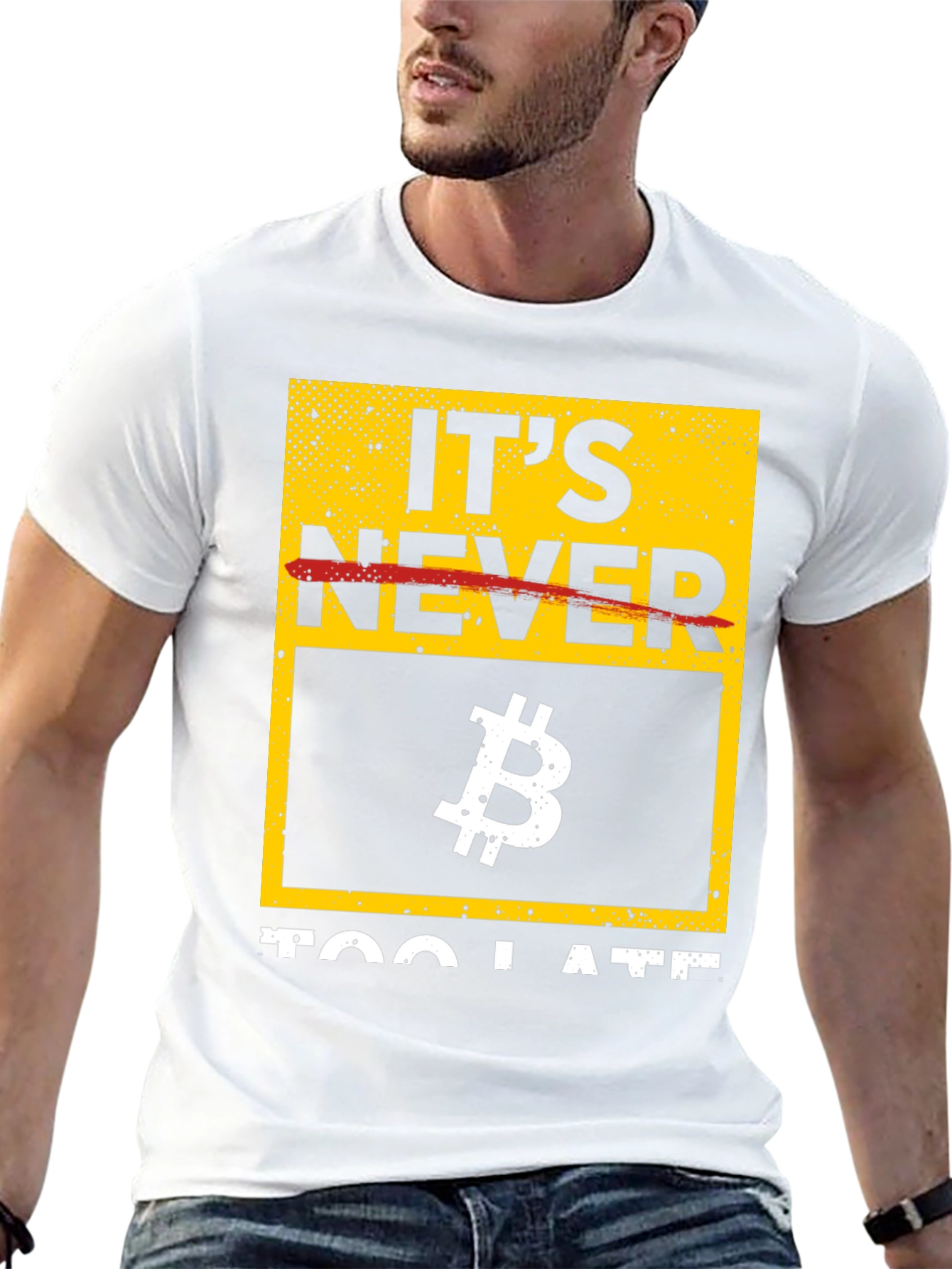 Bitcoin Graphic Tee - Its Never Too Late