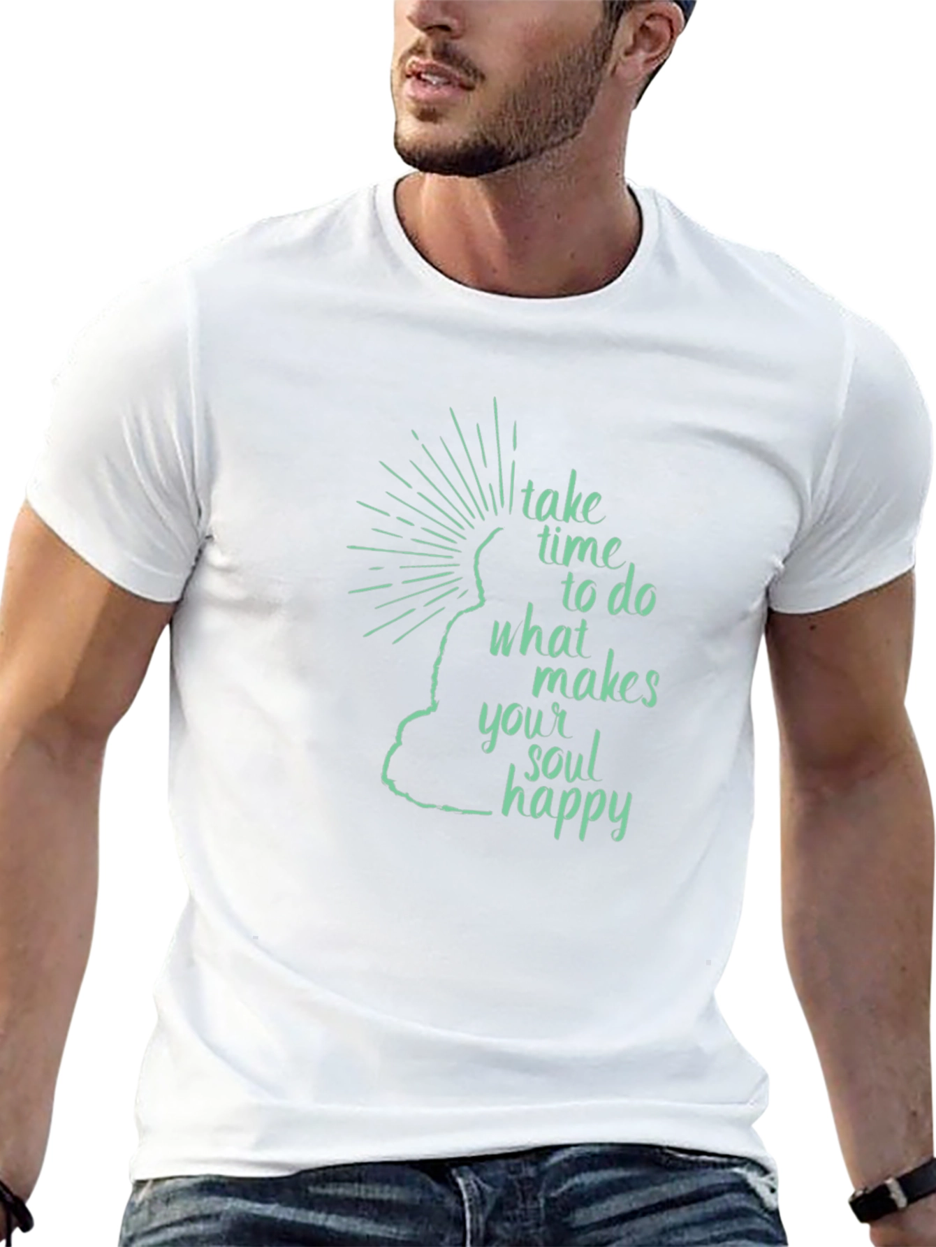 Soul Happy Graphic Tee - Mens Black T-Shirt