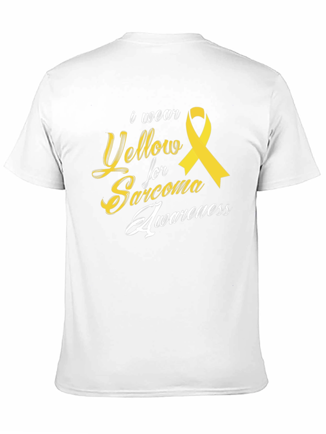 Sarcoma Awareness T-Shirt - Yellow Ribbon Design