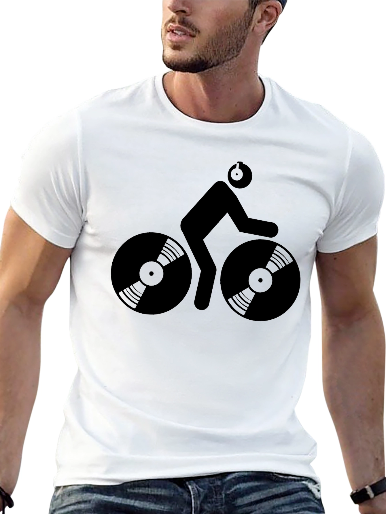 DJ Bike Graphic Tee - Cool Music Lover T-Shirt