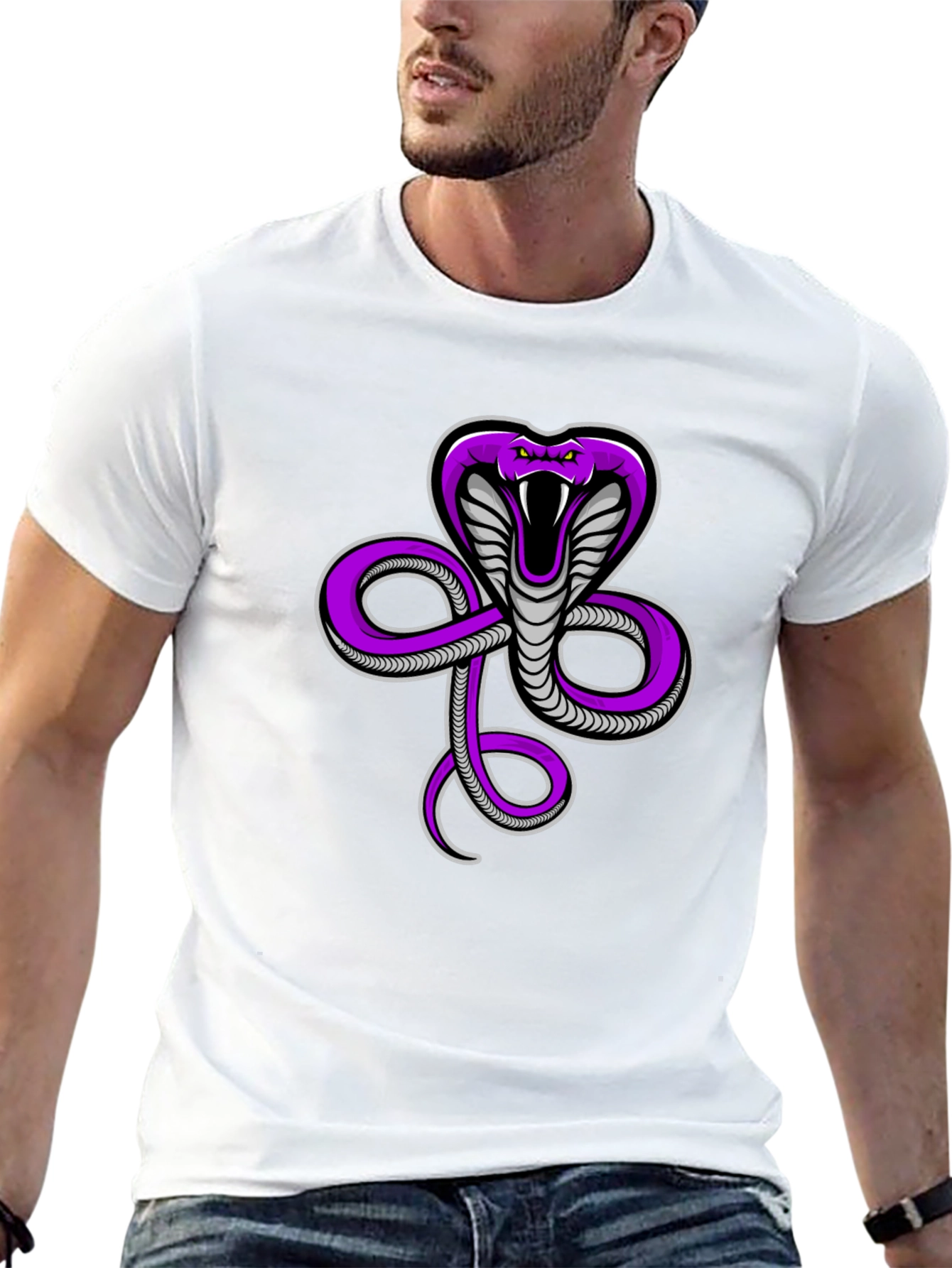 Cobra Snake Graphic Print Tee