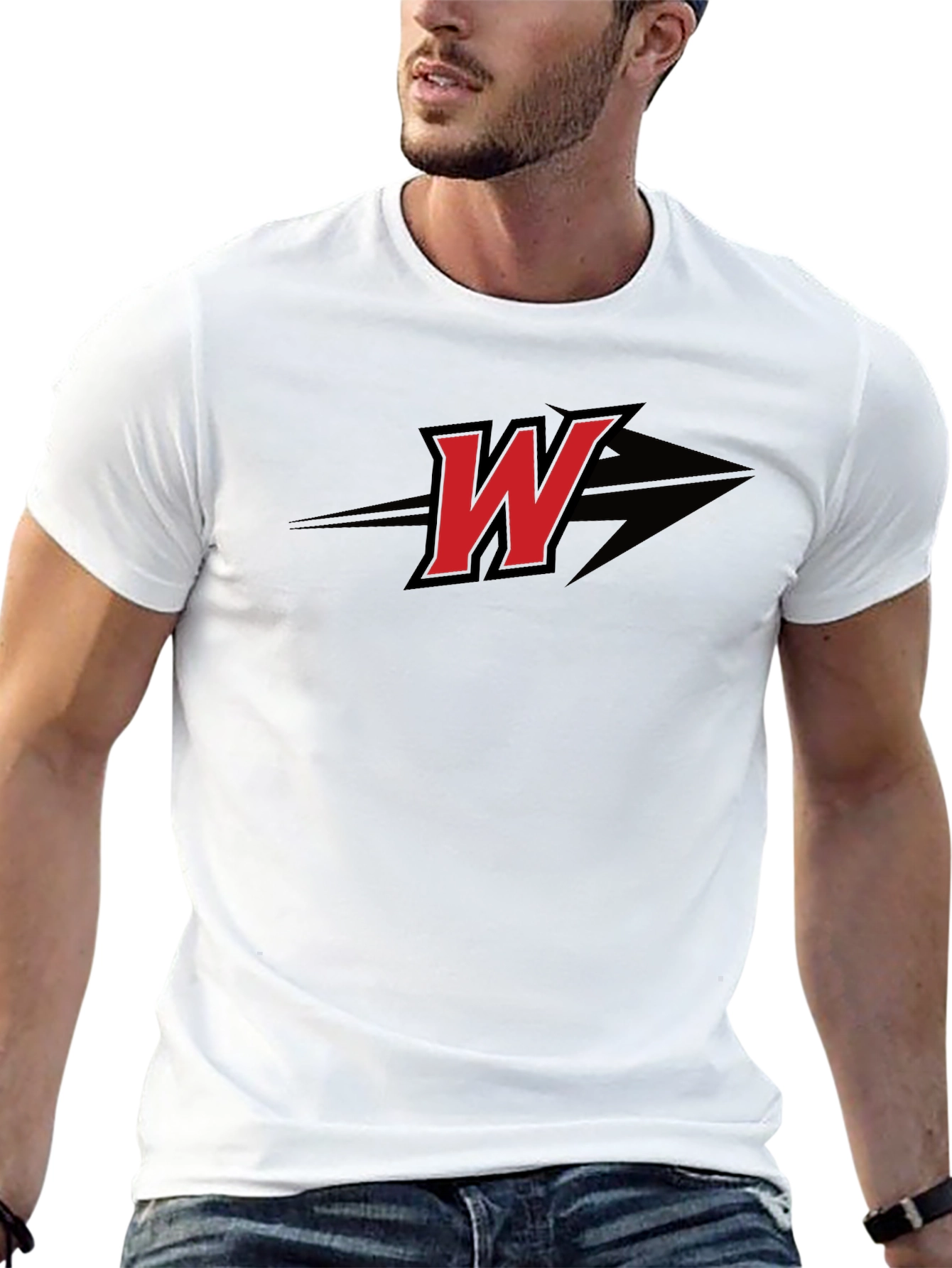 Bold W Graphic Tee - Stylish Black Shirt