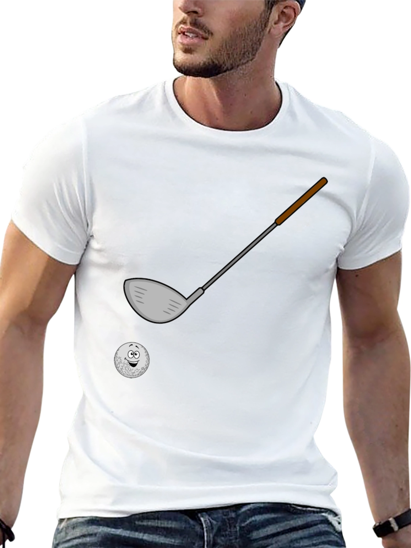 Golf Club & Ball T-Shirt - Golfer Gift Tee