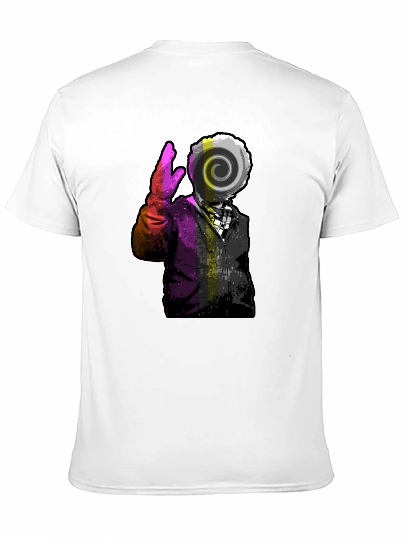 Spiral Face Graphic Black Tee