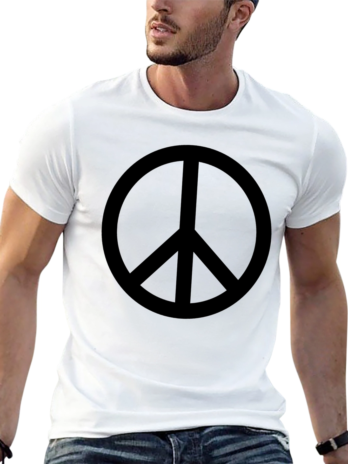 Peace Symbol Black T-Shirt