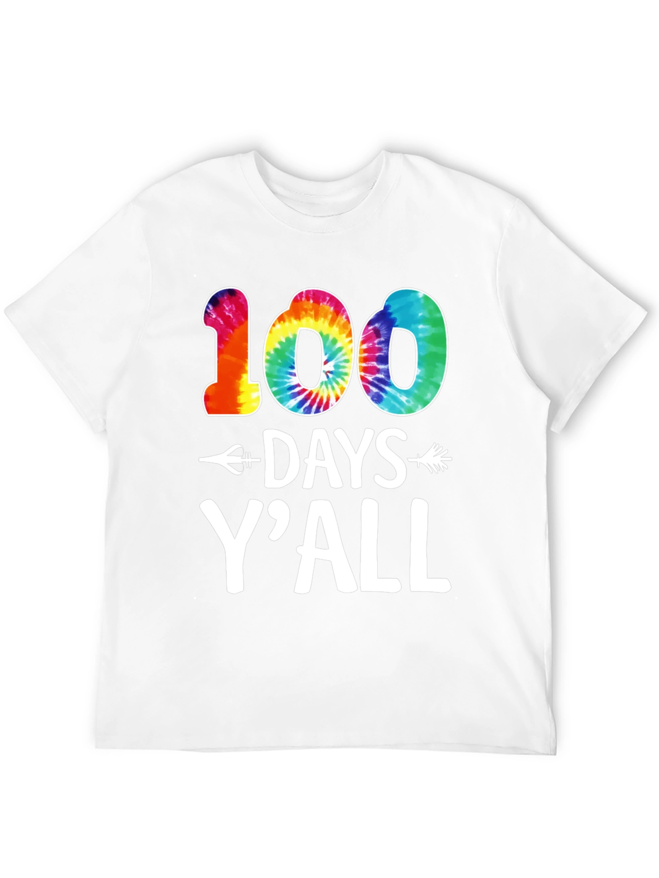 100 Days Yall Tie-Dye Graphic Tee