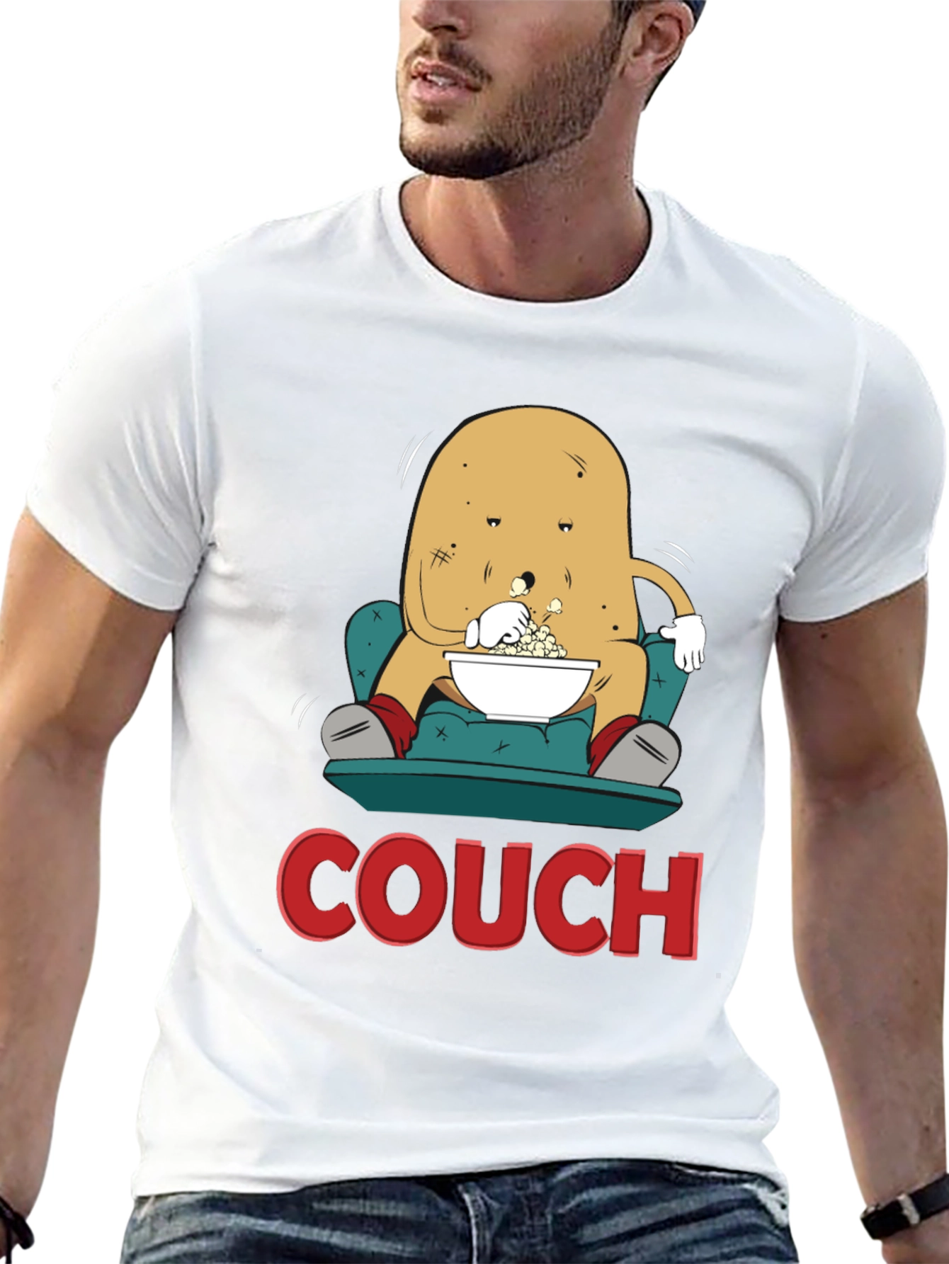 Potato Couch T-Shirt - Funny Lazy Spud Tee