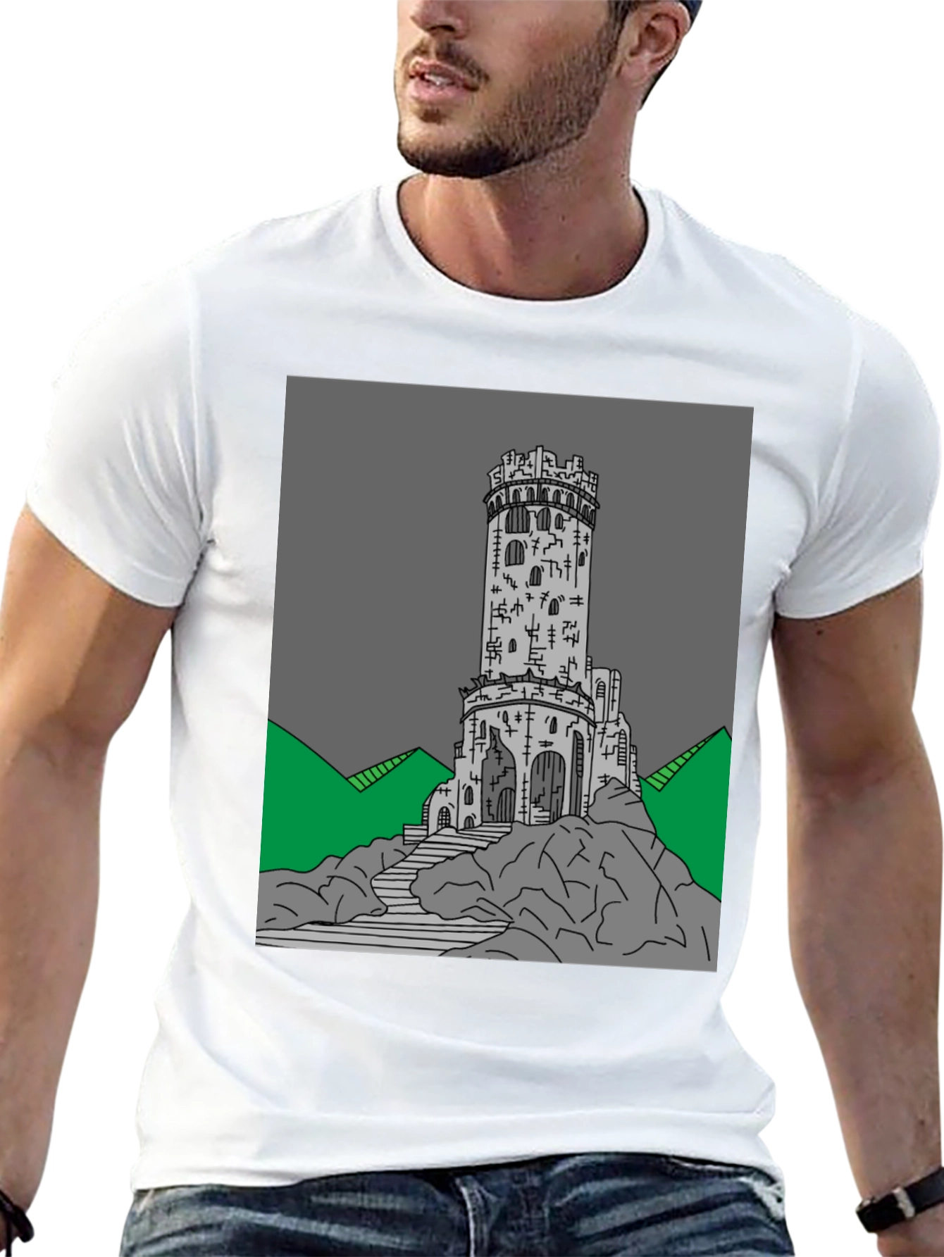 Tower Graphic Tee - Unique Design