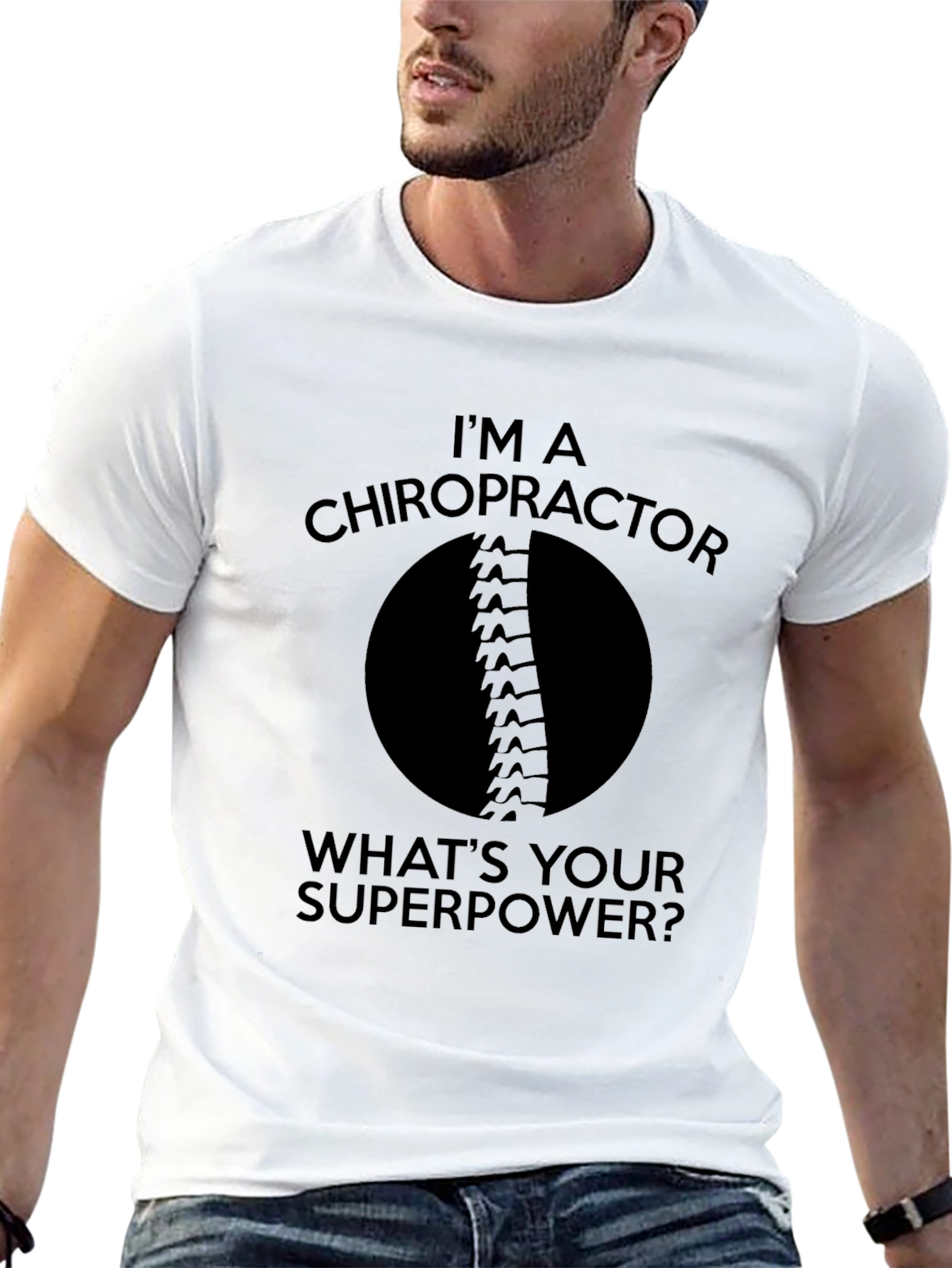 Chiropractor Superpower Black T-Shirt
