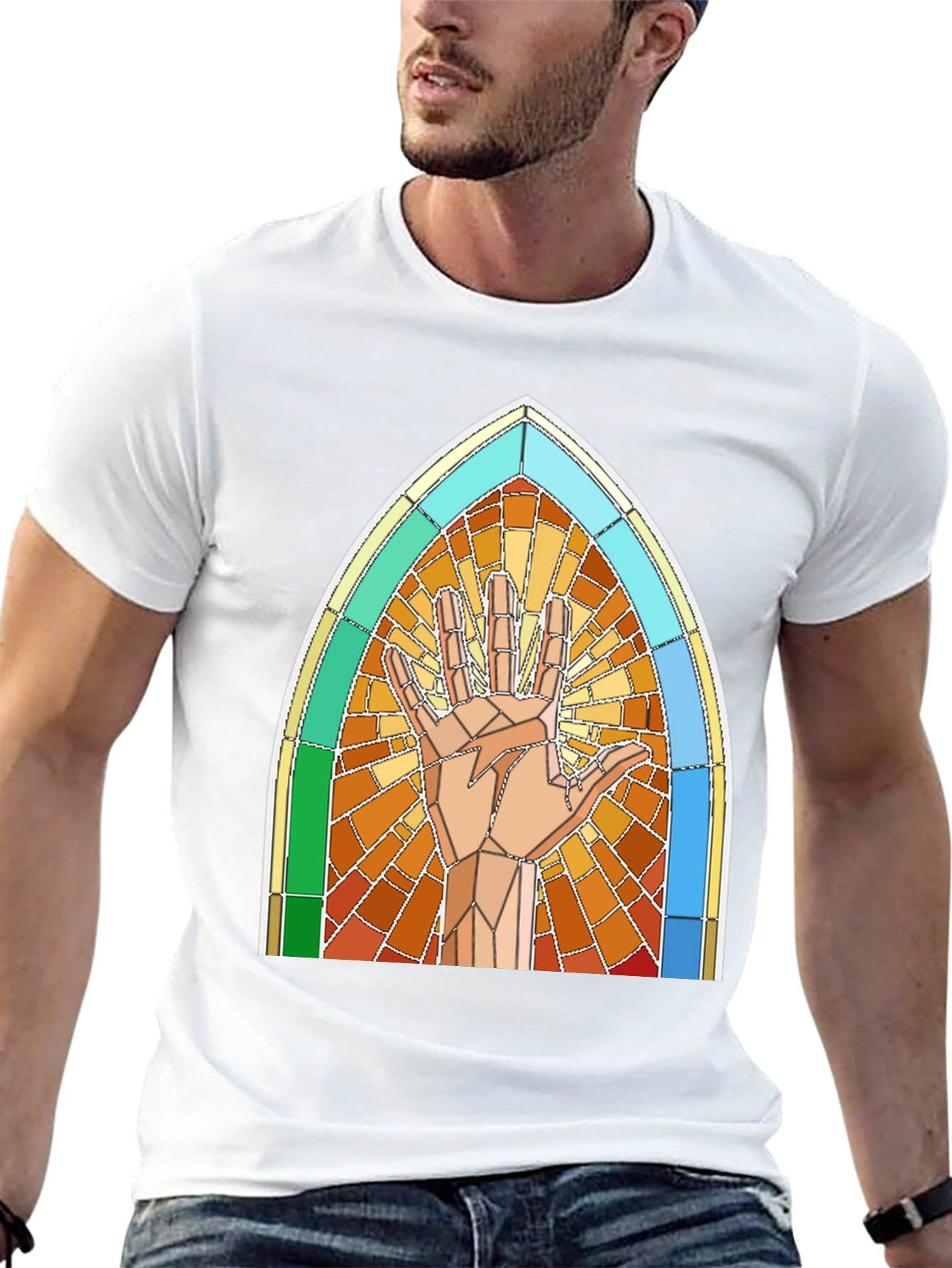 Live Long and Prosper Stained Glass T-Shirt