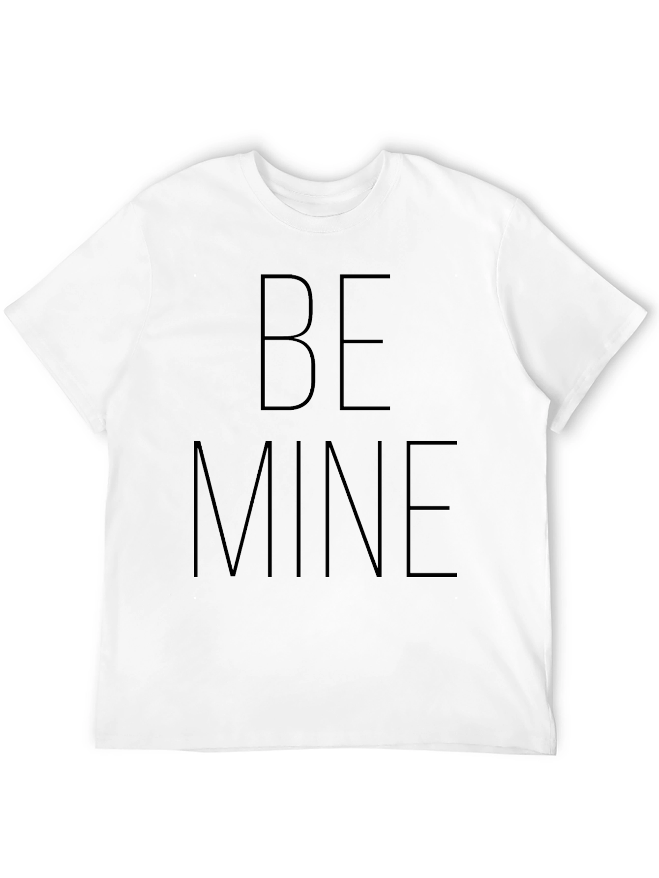Be Mine Graphic Tee - Black Crew Neck
