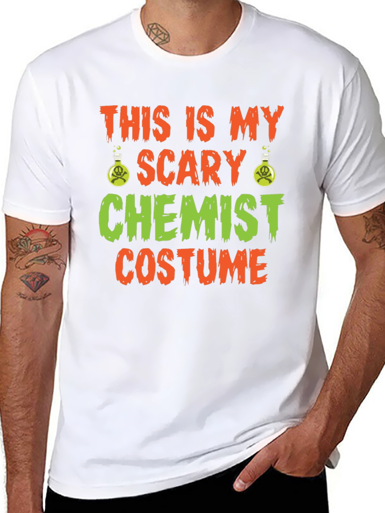 Scary Chemist Halloween Costume T-Shirt