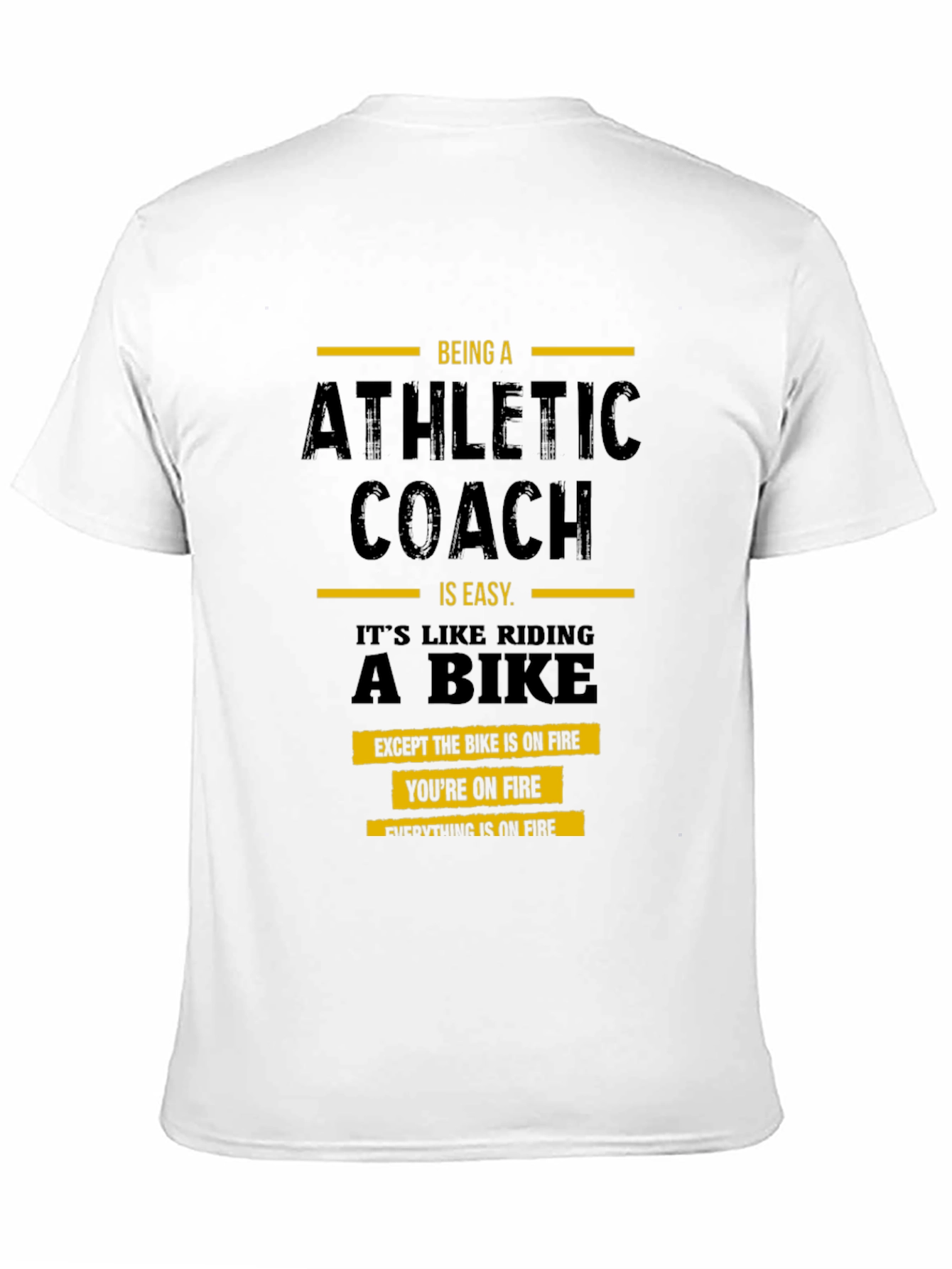 Athletic Coach Funny Black T-Shirt