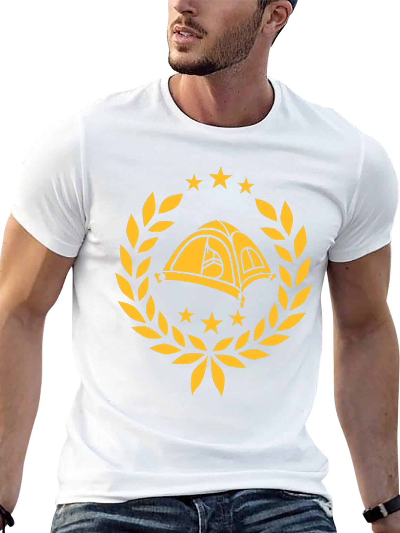 Camping Adventure T-Shirt - Black Cotton Graphic Tee
