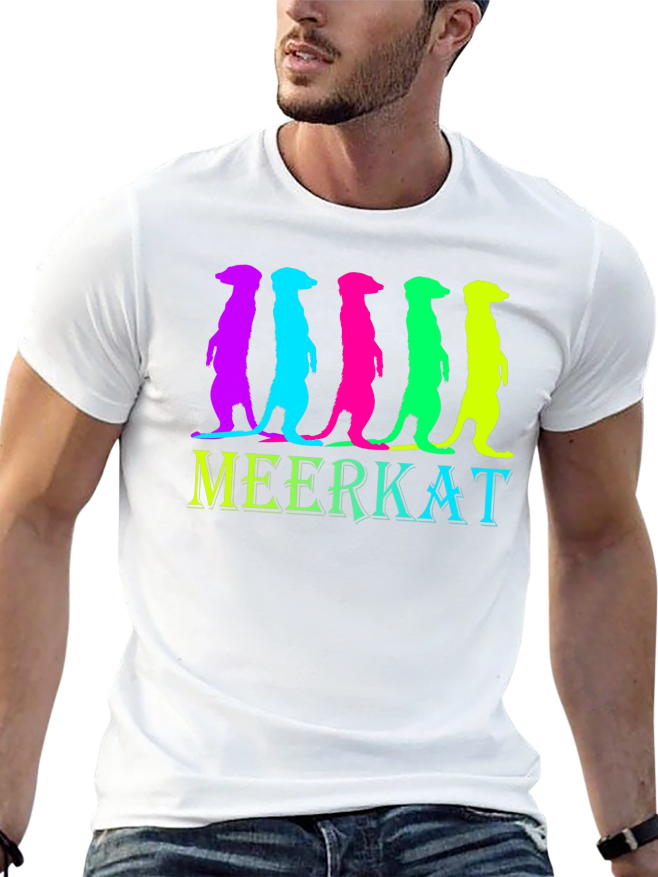 Vibrant Meerkat Graphic Tee - Unique Design