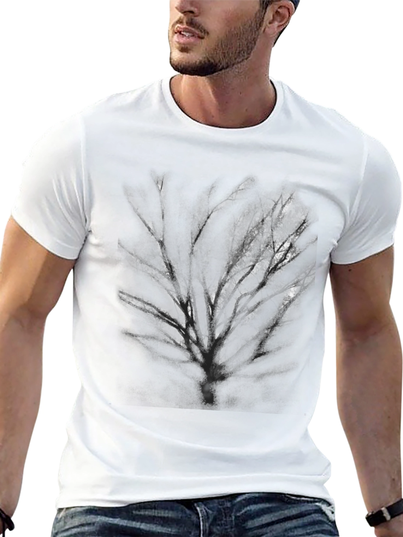Monochrome Tree Graphic Tee