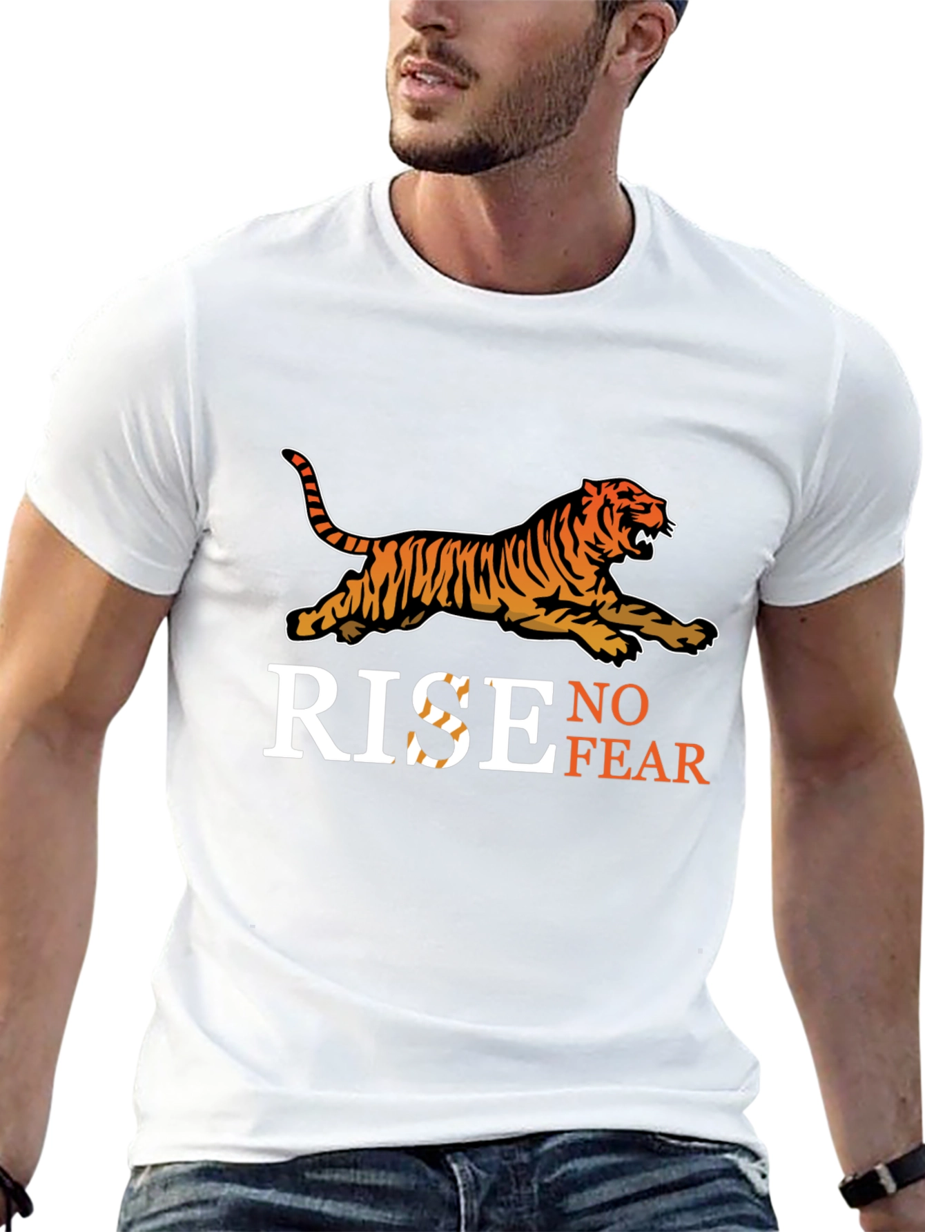Rise No Fear Tiger Graphic T-Shirt