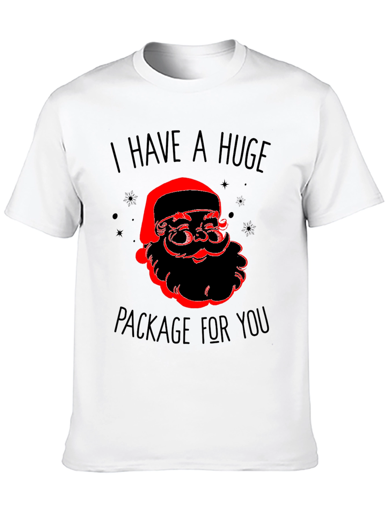 Huge Package Santa Graphic T-Shirt - Christmas Humor