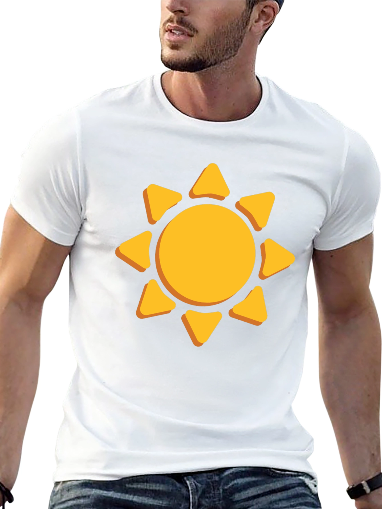 Sunny Day Graphic Tee - Black Cotton Shirt