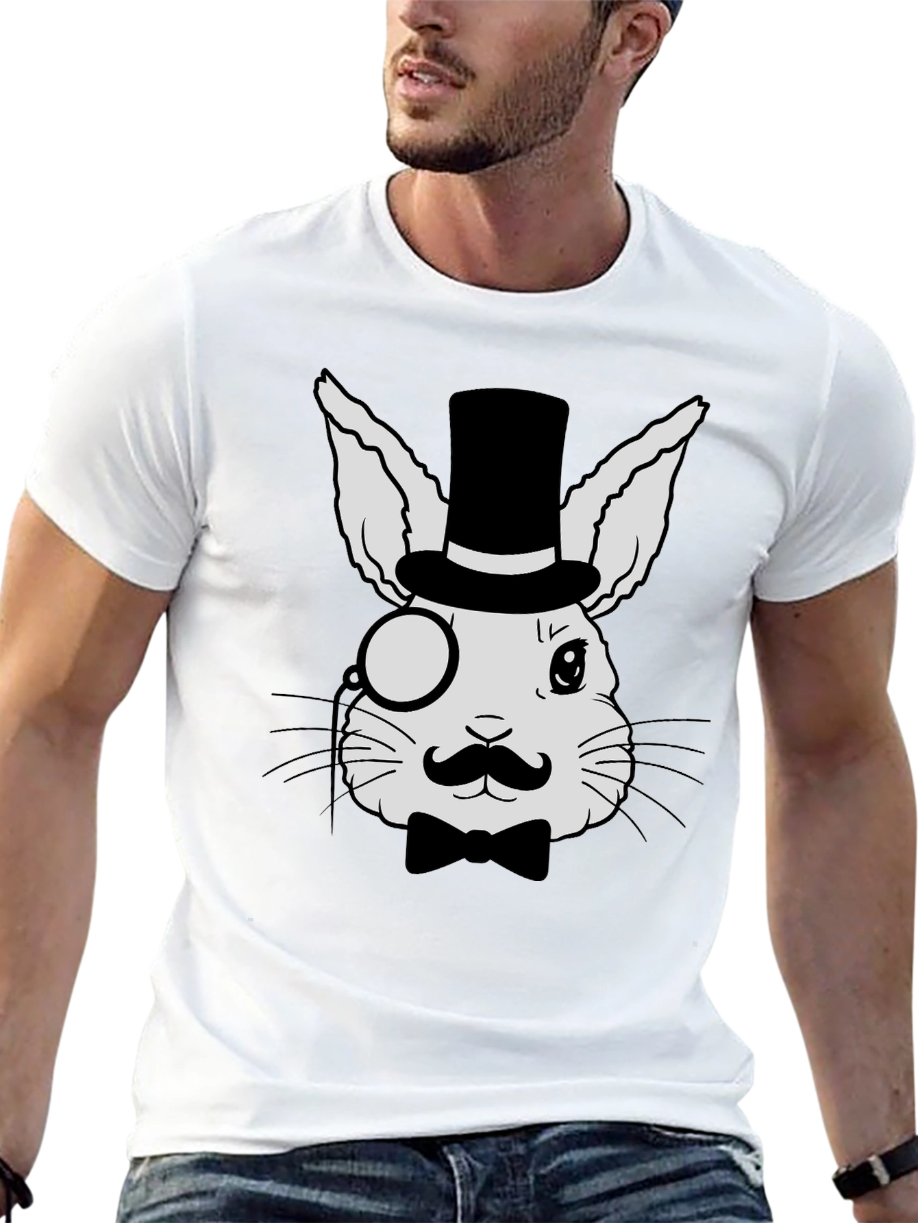 Dapper Rabbit T-Shirt - Funny Animal Tee