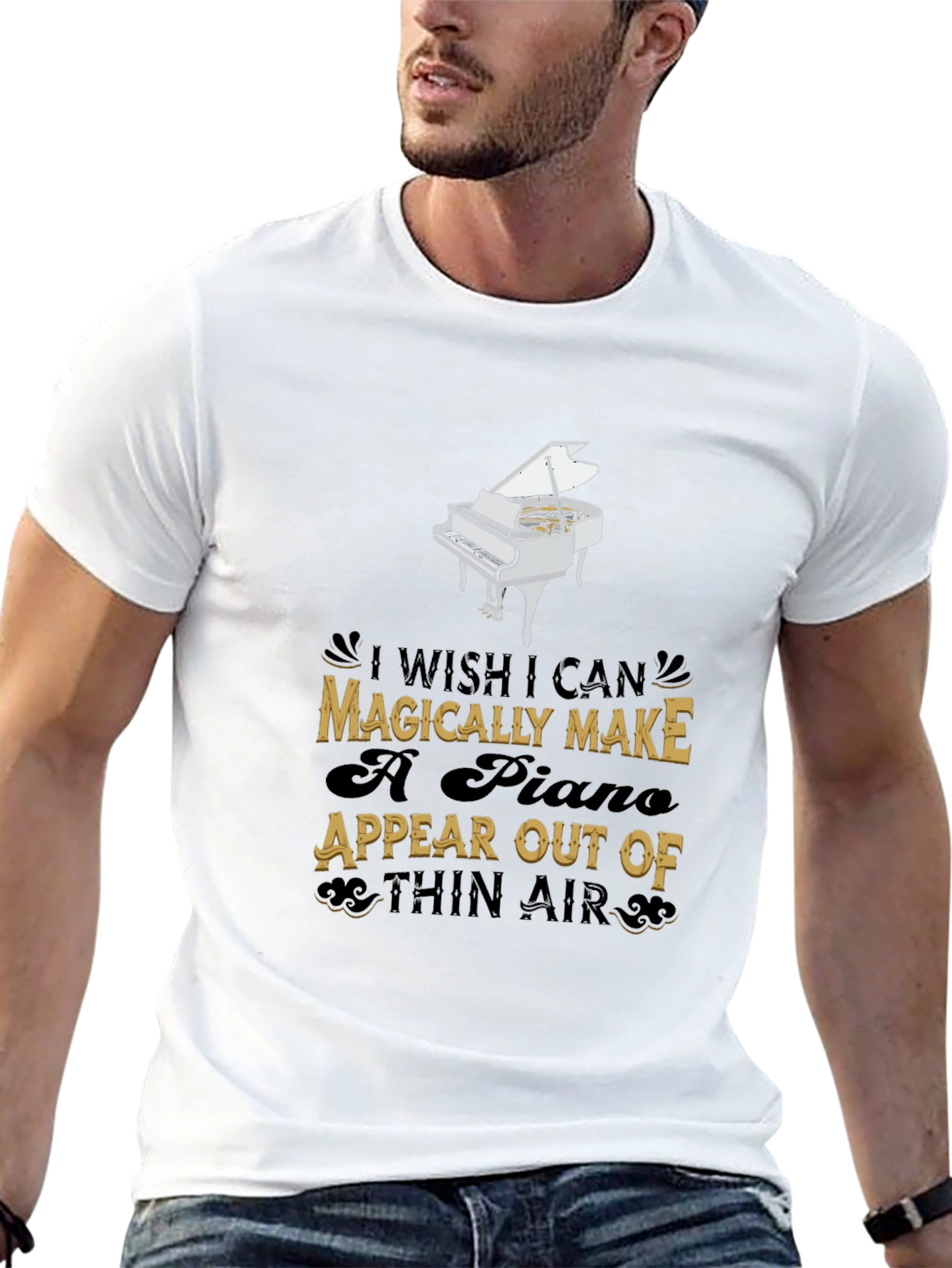 Magical Piano Graphic Tee - Musicians Dream Shirt