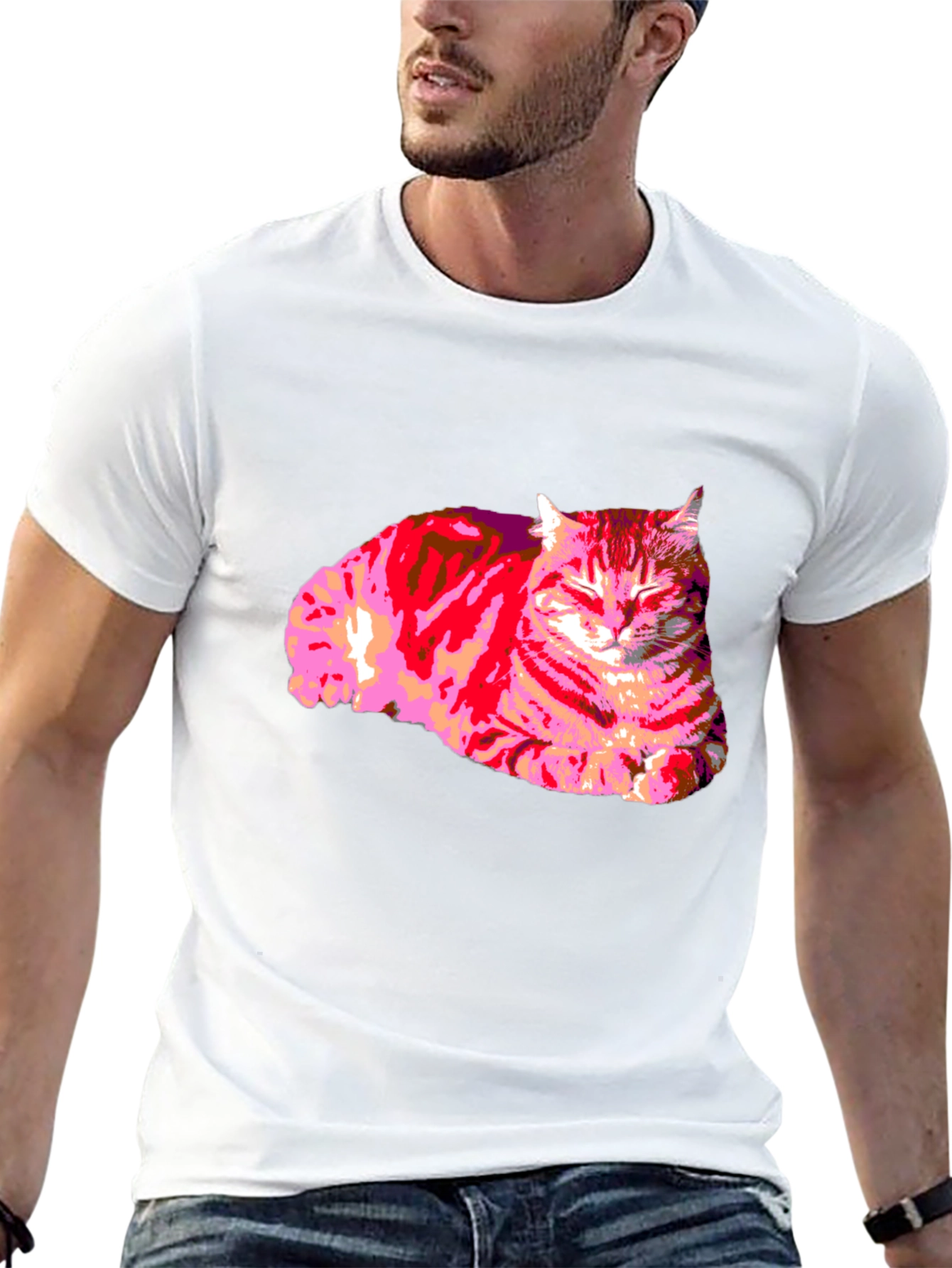 Cool Cat Graphic T-Shirt - Black