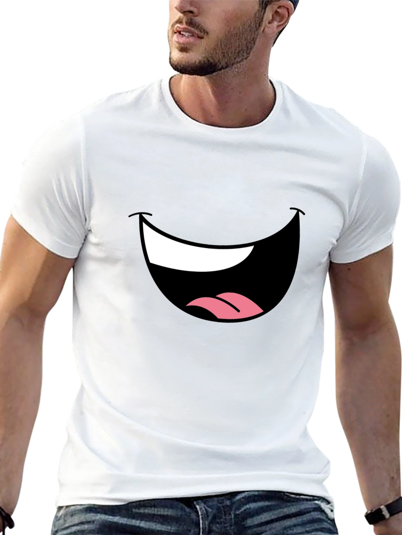 Funny Face Graphic Black T-Shirt