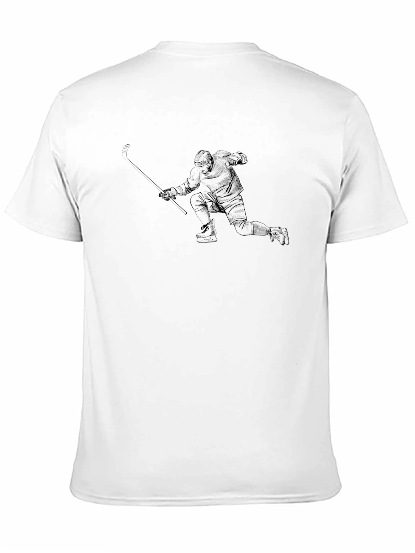 Hockey Player Graphic Tee - Black