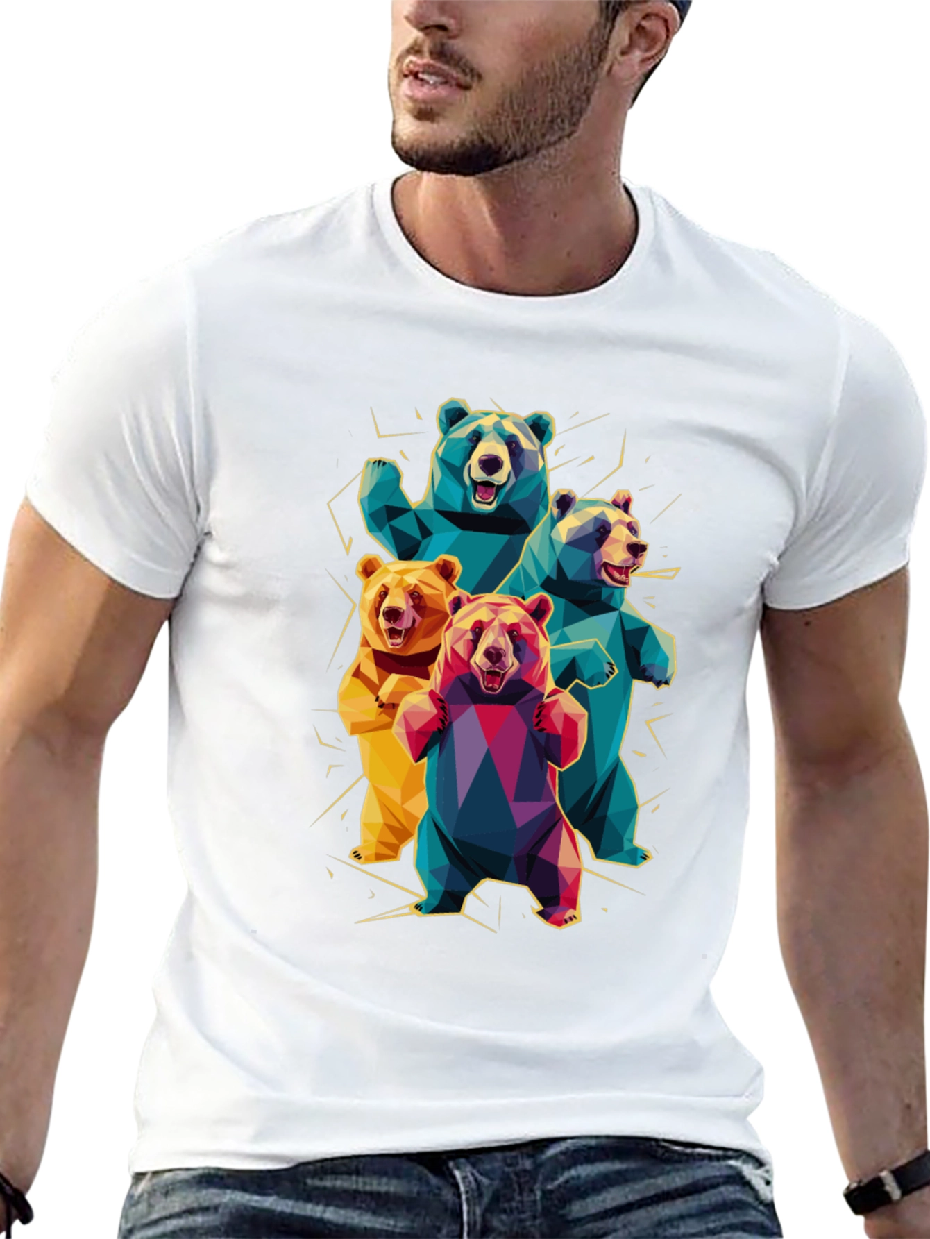 Geometric Bear T-Shirt