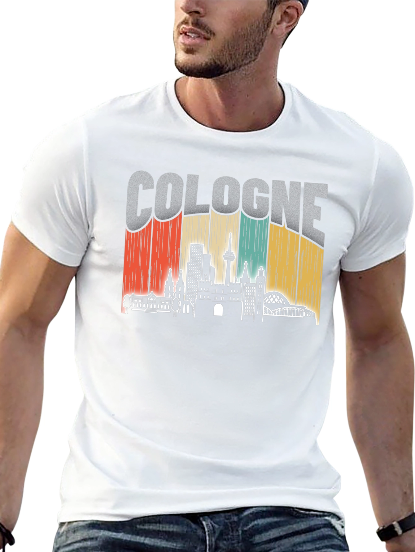 Cologne Skyline Retro Graphic Tee