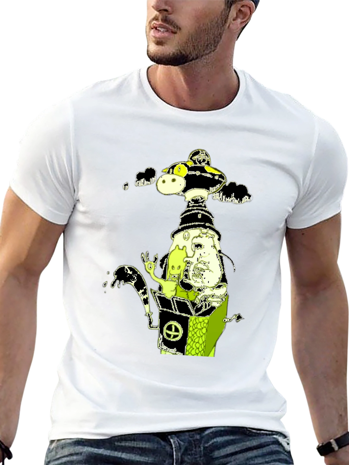 Cartoon Graphic Print T-Shirt