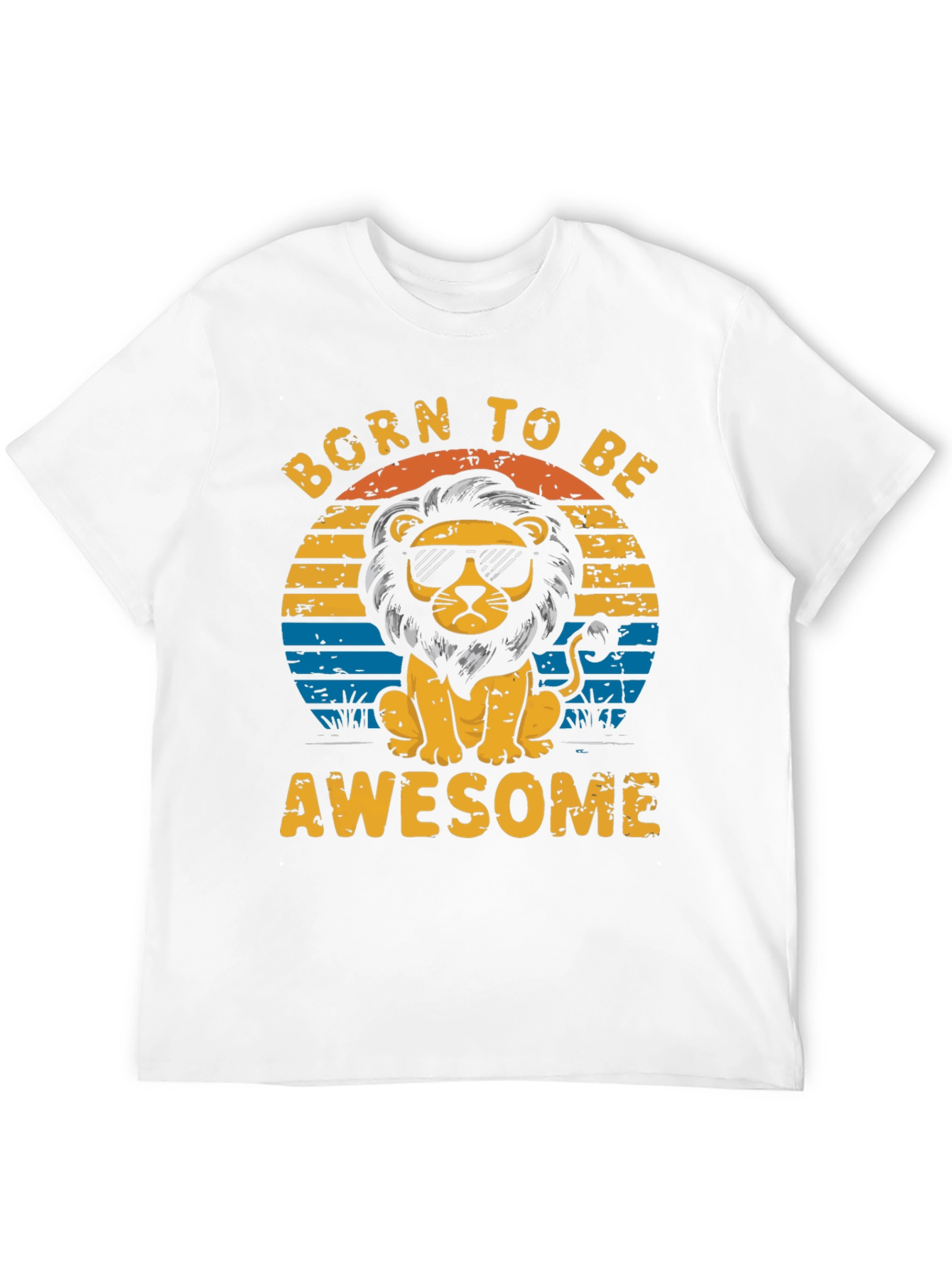 Born to Be Awesome Lion Graphic Tee