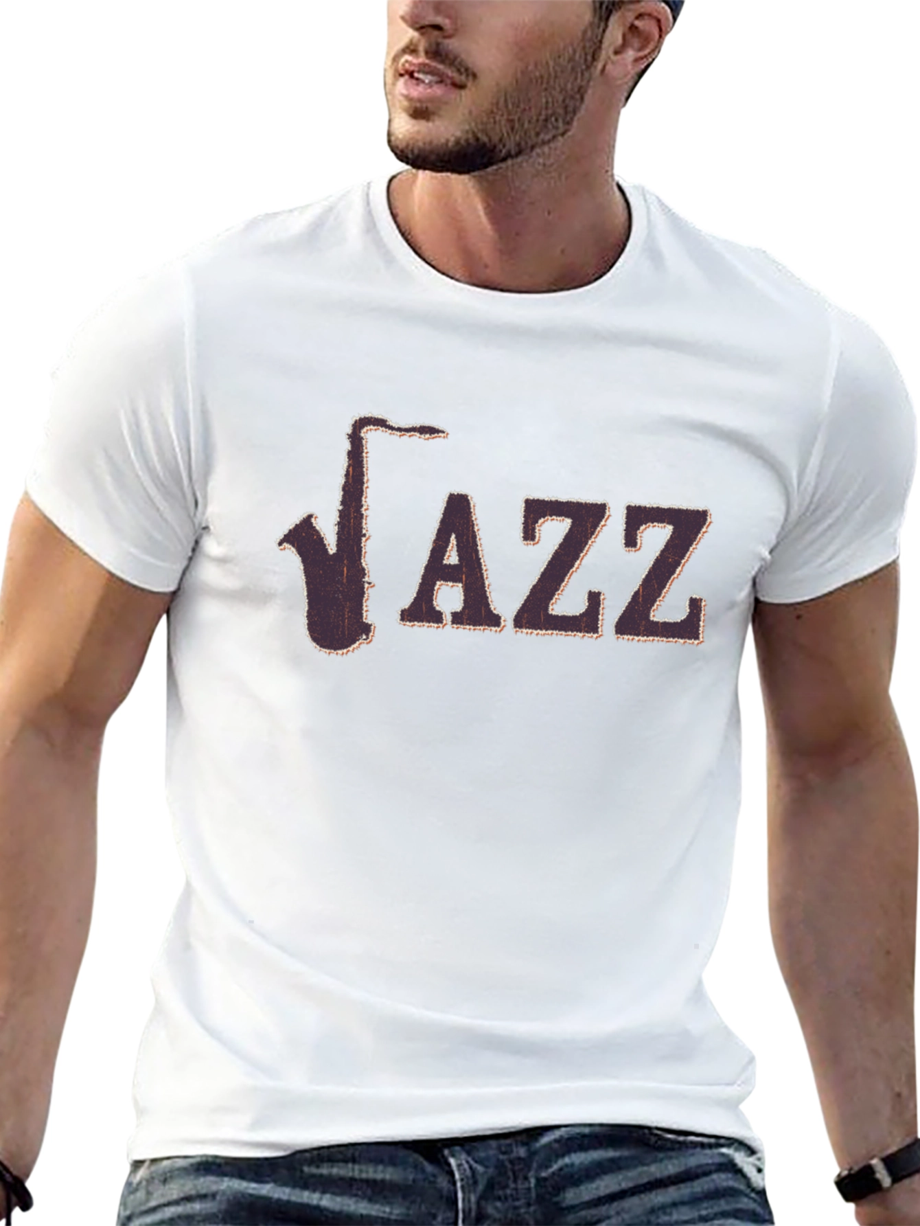 Jazz Saxophone Graphic T-Shirt - Cool Music Tee
