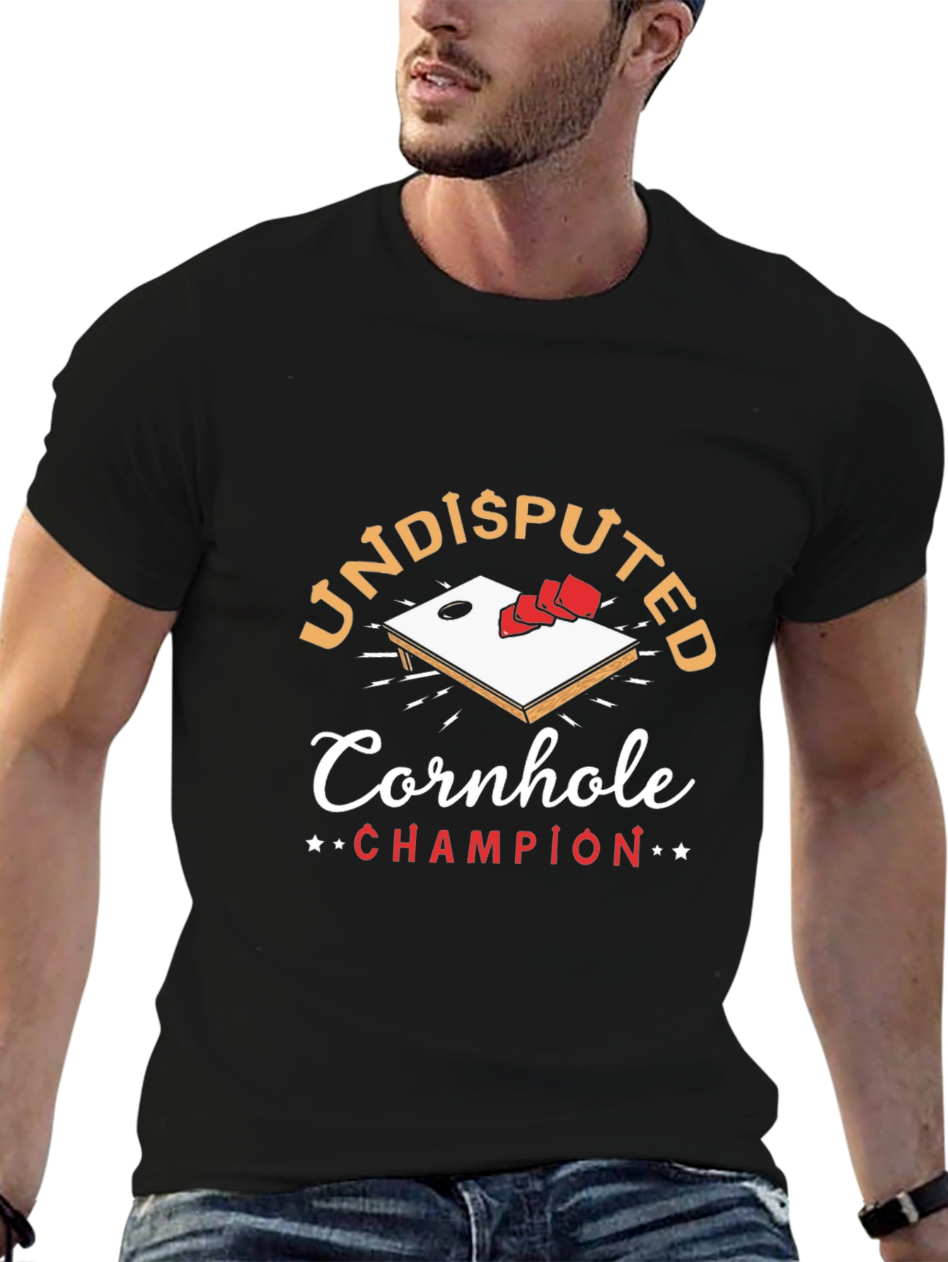 Undisputed Cornhole Champion Graphic T-Shirt
