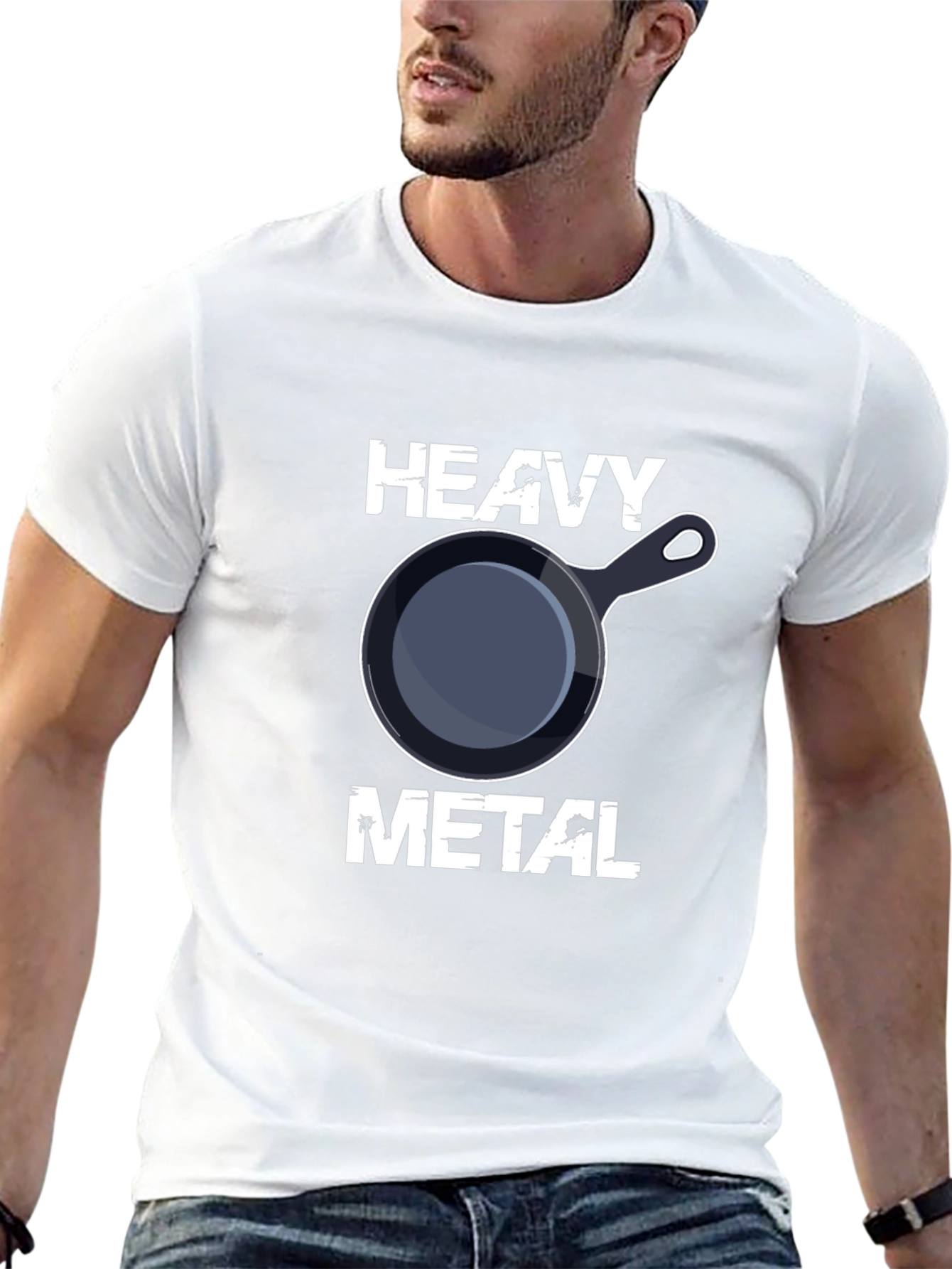 Heavy Metal Pan T-Shirt: Cooking Humor Tee