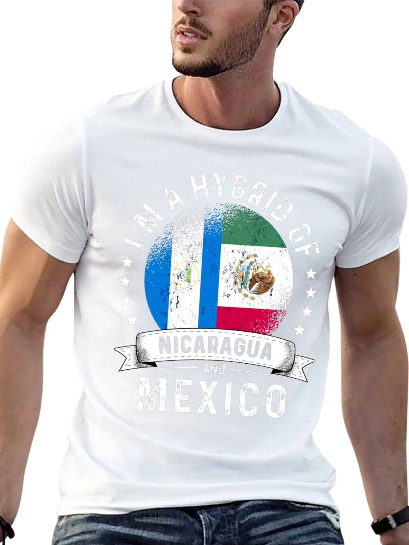 Nicaragua and Mexico Hybrid Pride T-Shirt