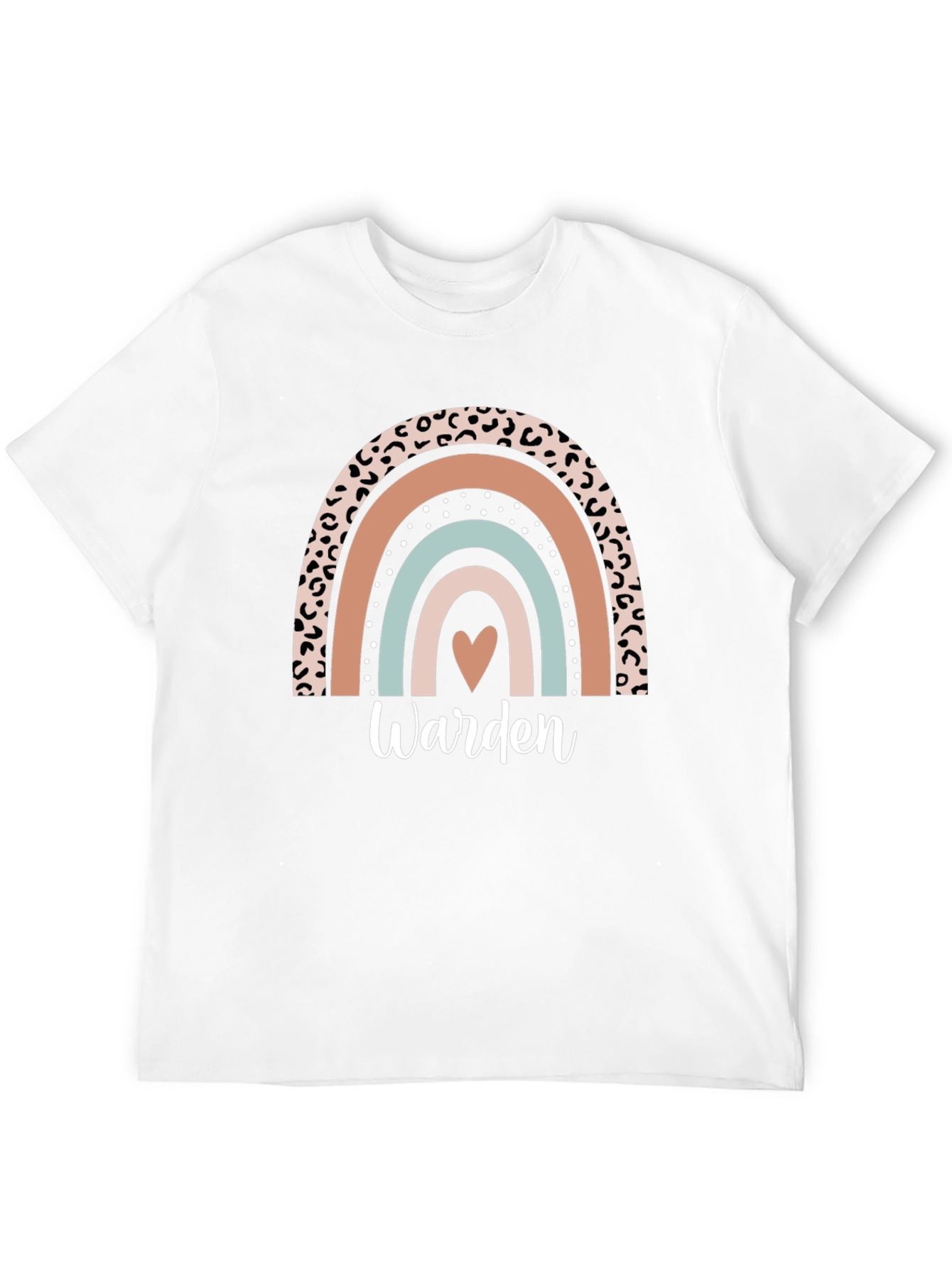 Warden Rainbow Heart Graphic T-Shirt
