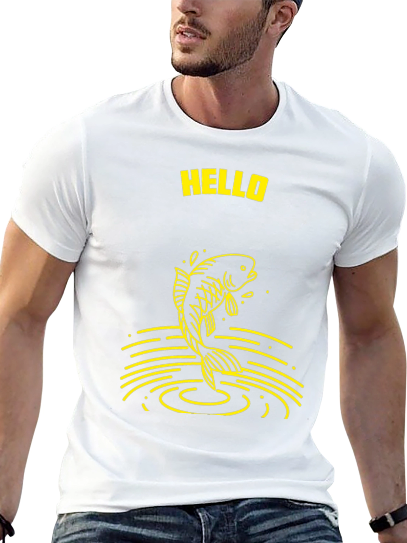 Hello Fish Graphic T-Shirt