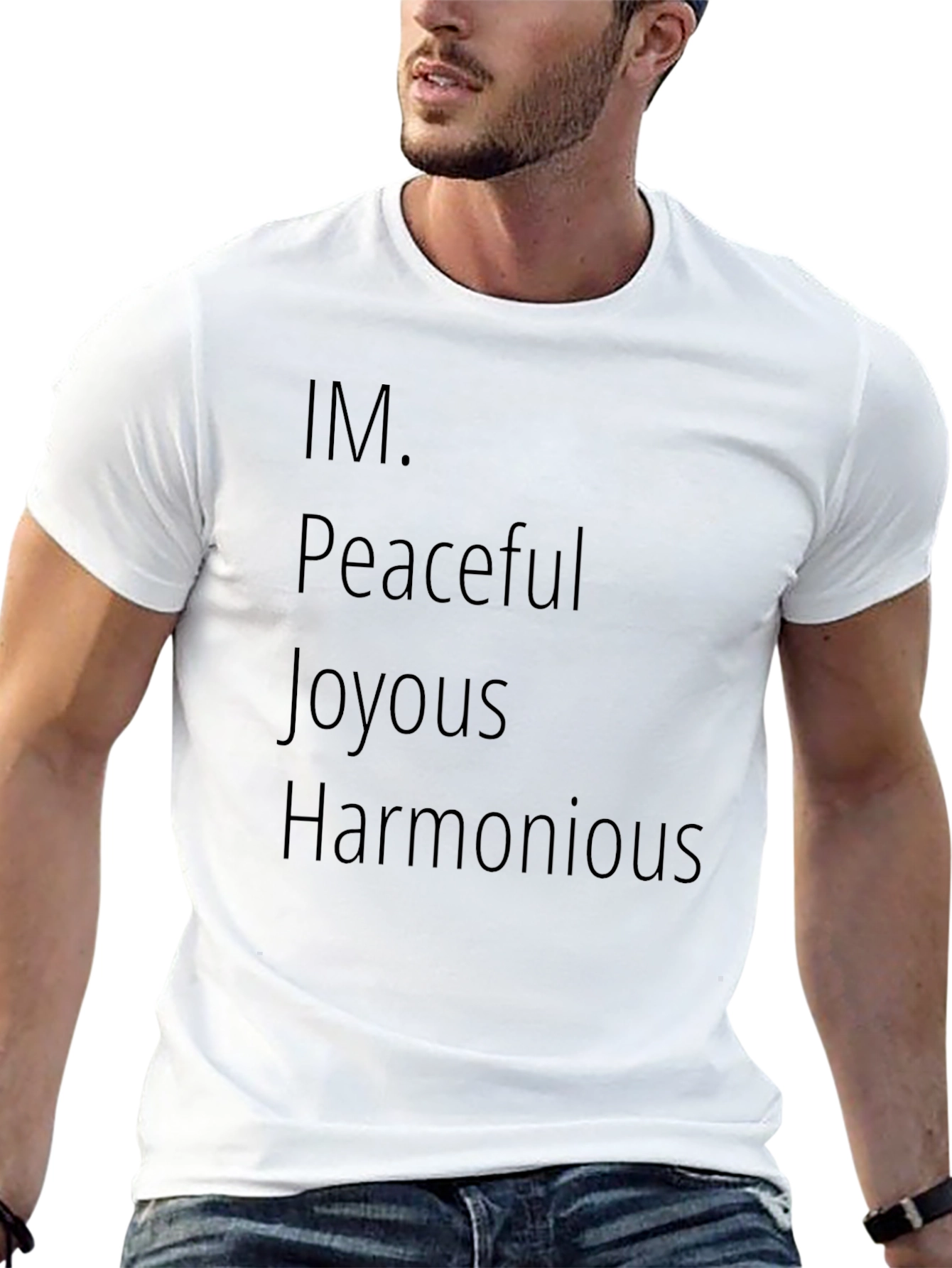 Peaceful Joyous Harmonious Black Tee
