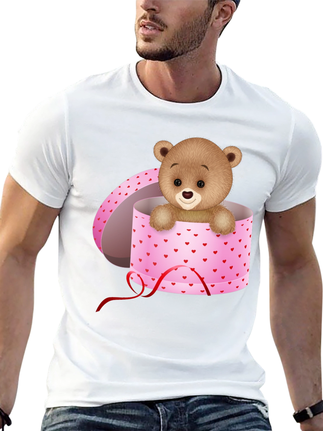 Teddy Bear in Gift Box Graphic T-Shirt