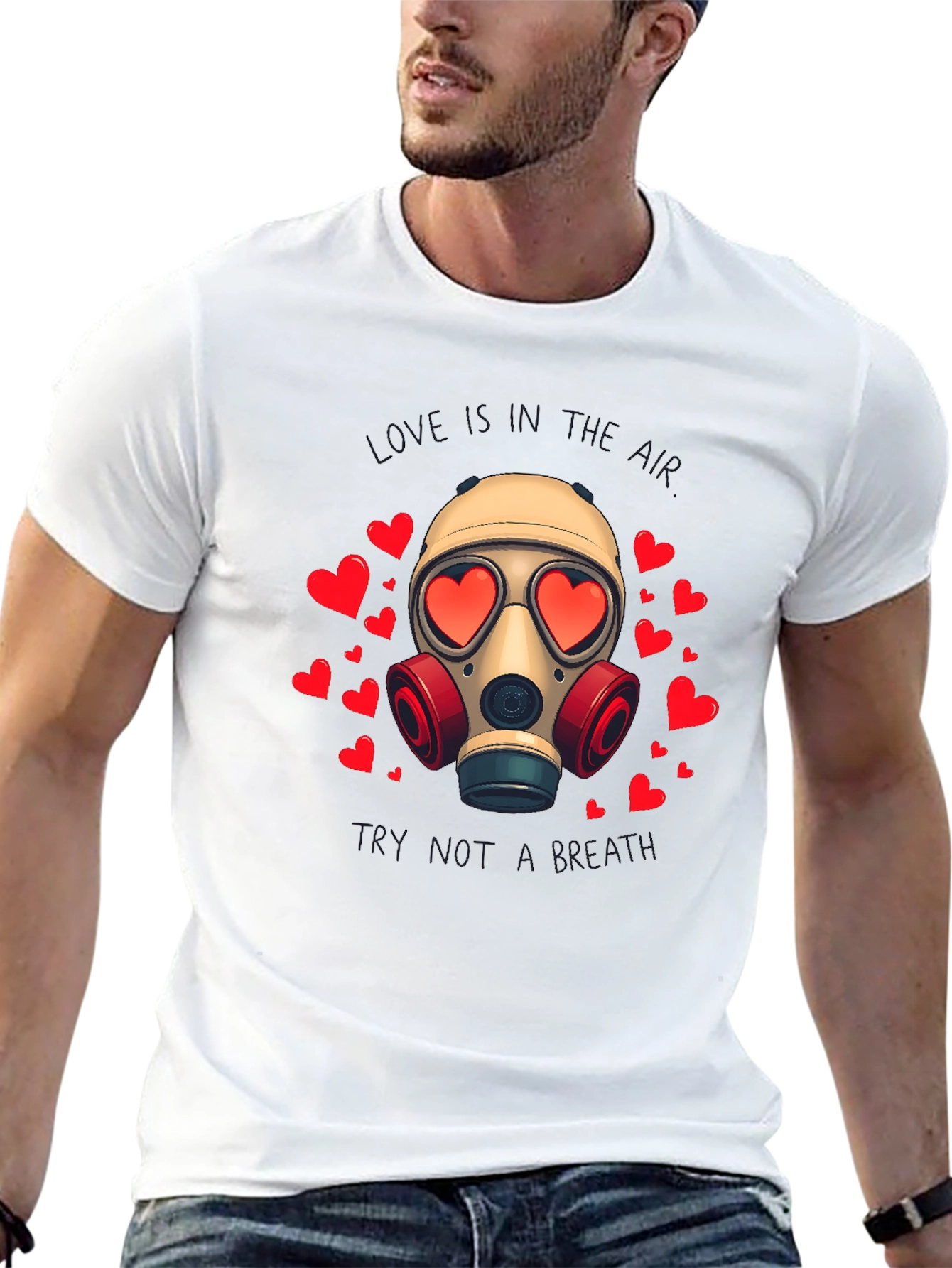 Love is a Toxic Gas Mask T-Shirt
